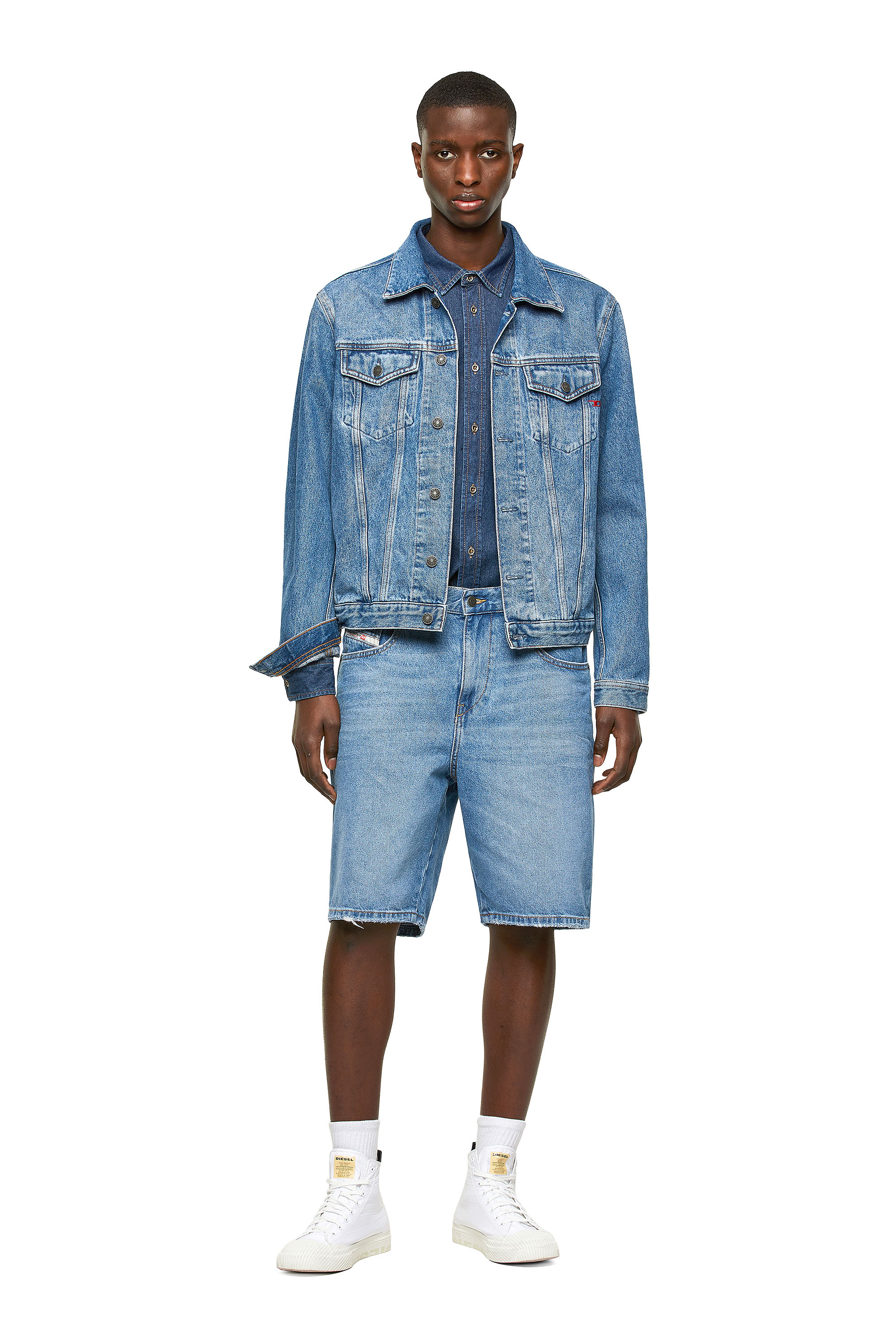 D-STRUKT-SHORT, Blu Chiaro Diesel - D-STRUKT-SHORT, Blu Chiaro - Image 1