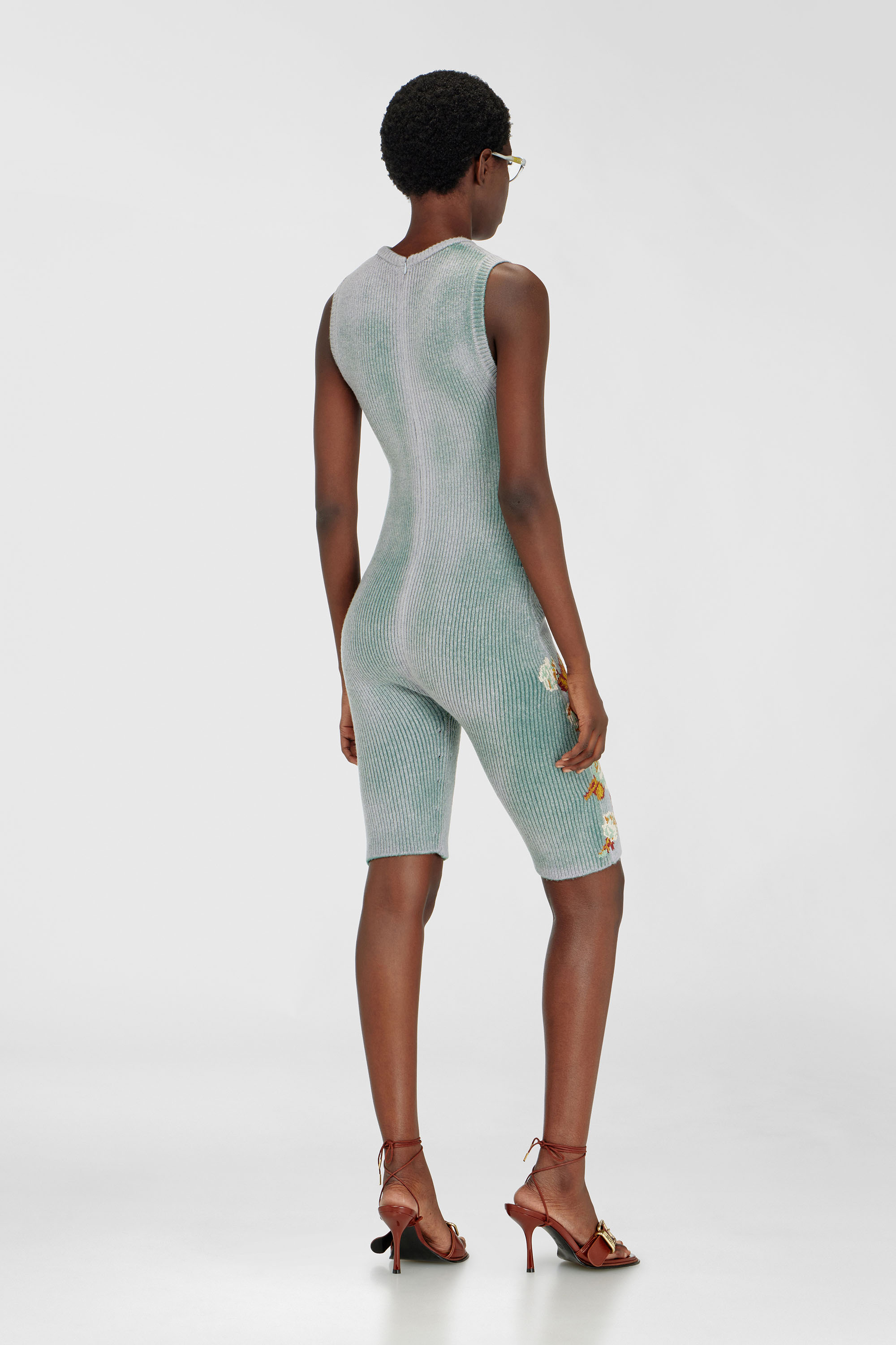 Diesel - M-RAREM, Tuta in maglia con motivo floreale Donna in ToBeDefined - 4