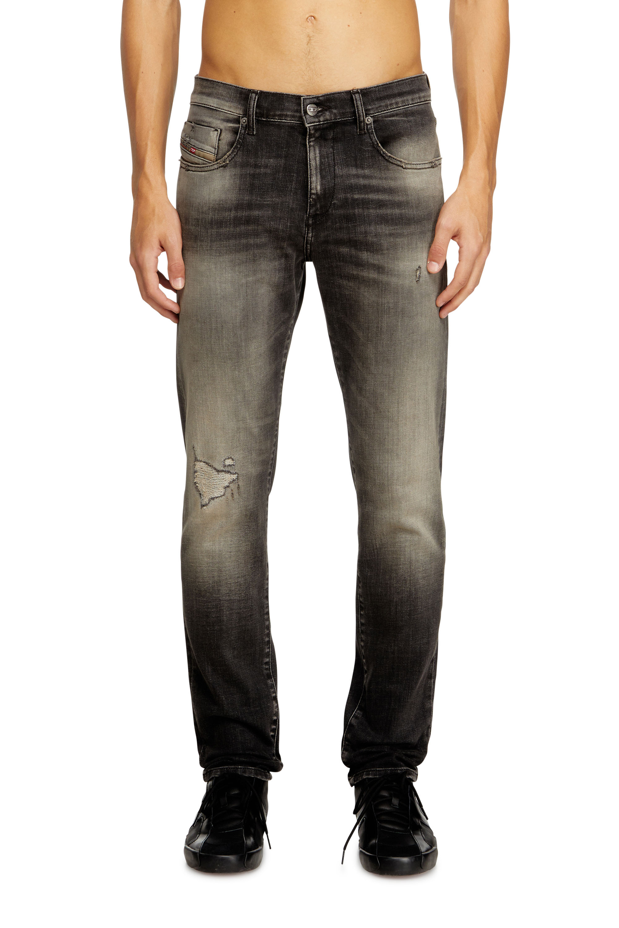 Diesel - Slim Jeans 2019 D-Strukt 09N59 Uomo, Grigio - Image 1