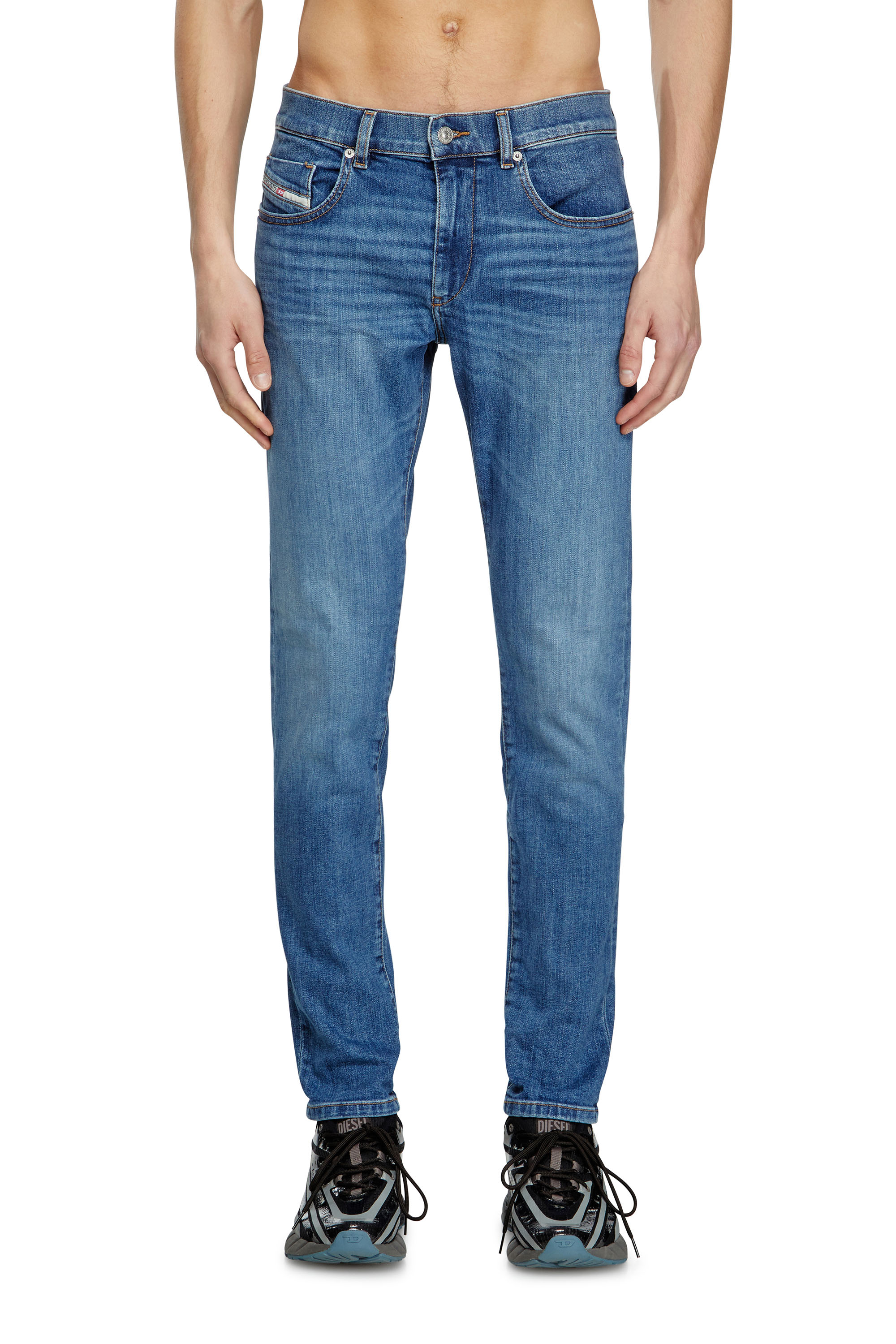 Diesel - Slim Jeans 2019 D-Strukt 0KIAL Uomo, Blu Chiaro - Image 1