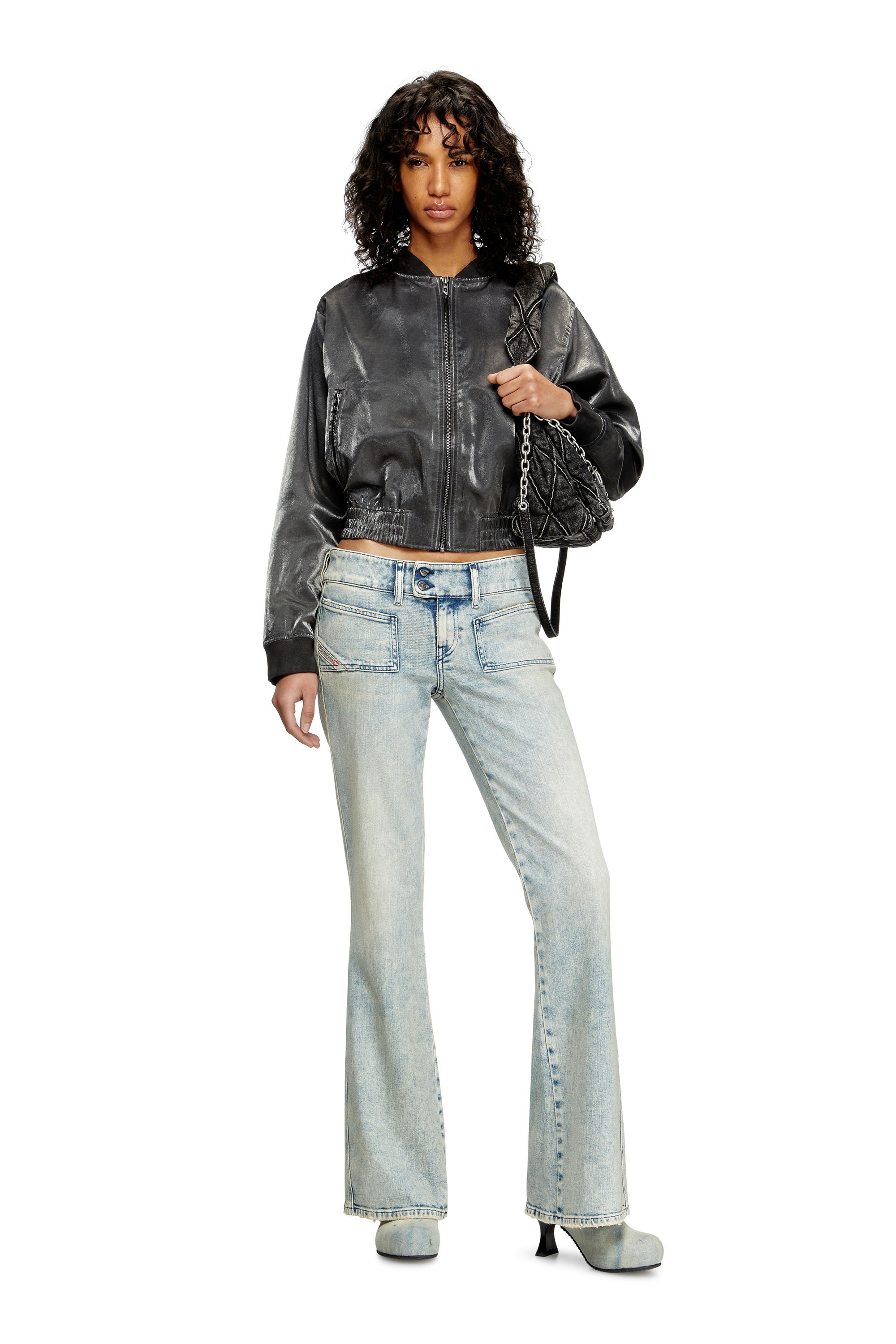 Diesel - Bootcut Jeans D-Hush 09L27 Donna, Blu Chiaro - Image 2