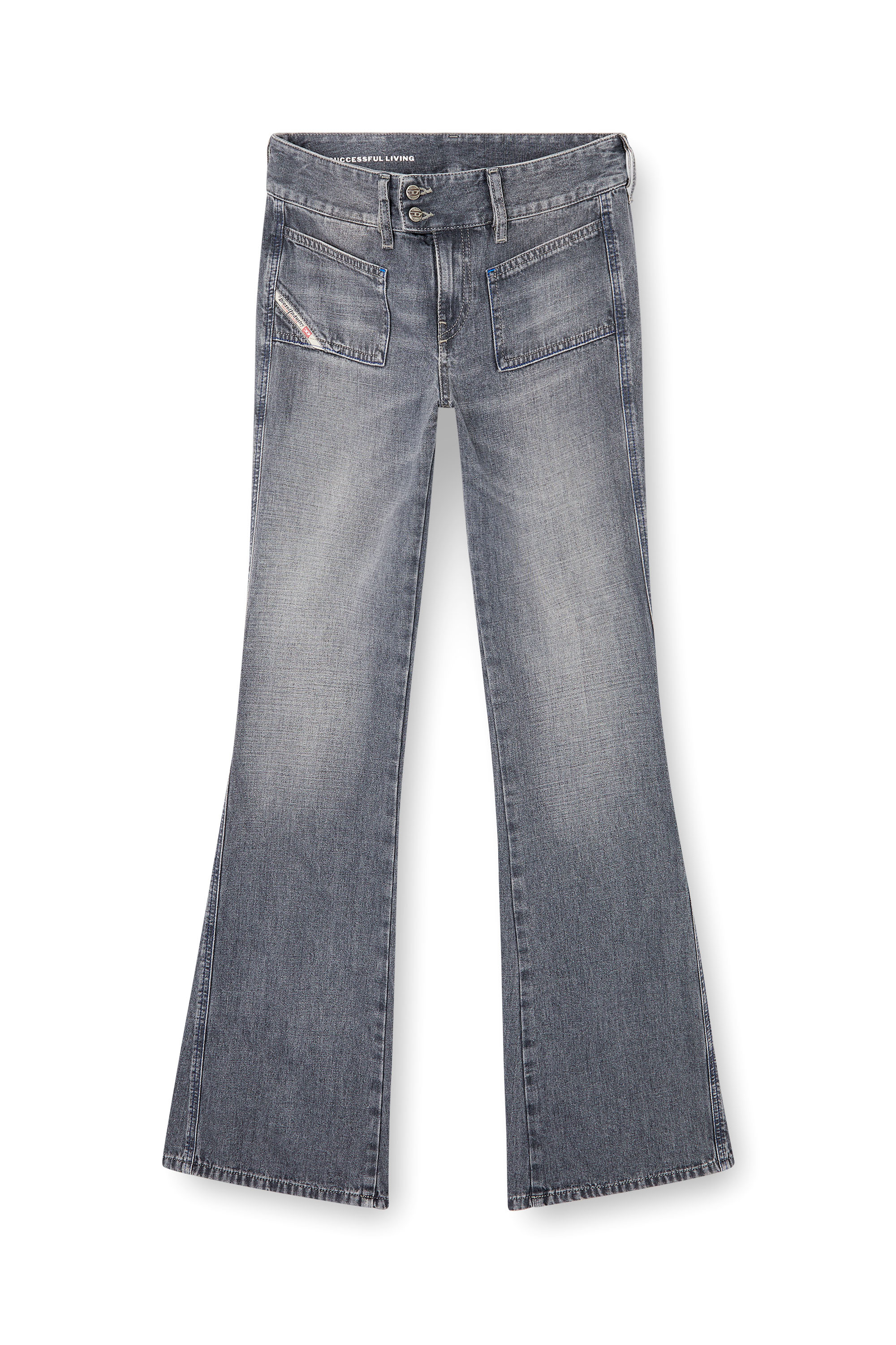 Diesel - Bootcut Jeans D-Hush 09N83 Donna, Grigio - Image 2
