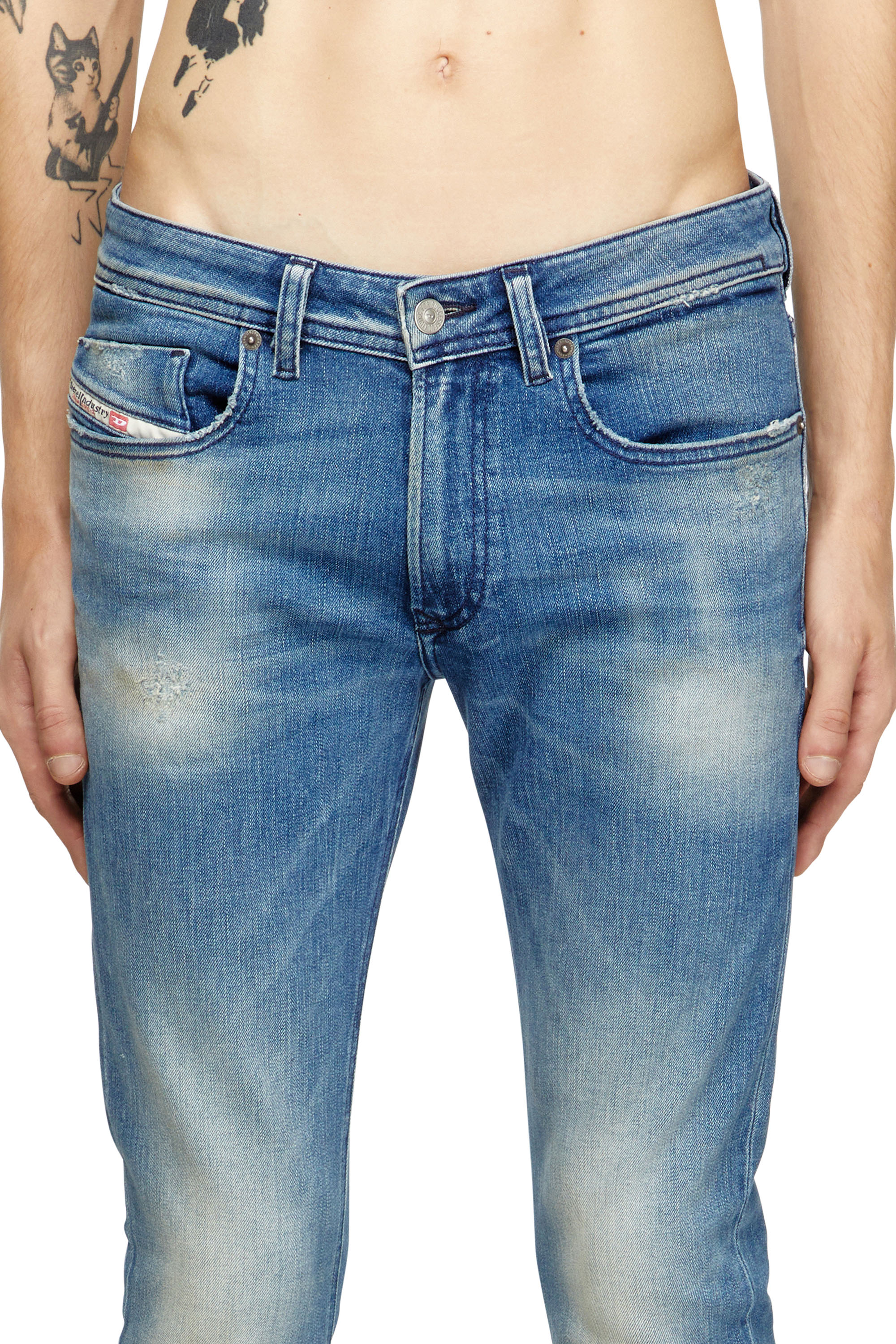 Diesel - Skinny Jeans 1979 Sleenker 0DBDR Uomo, Blu medio - Image 4