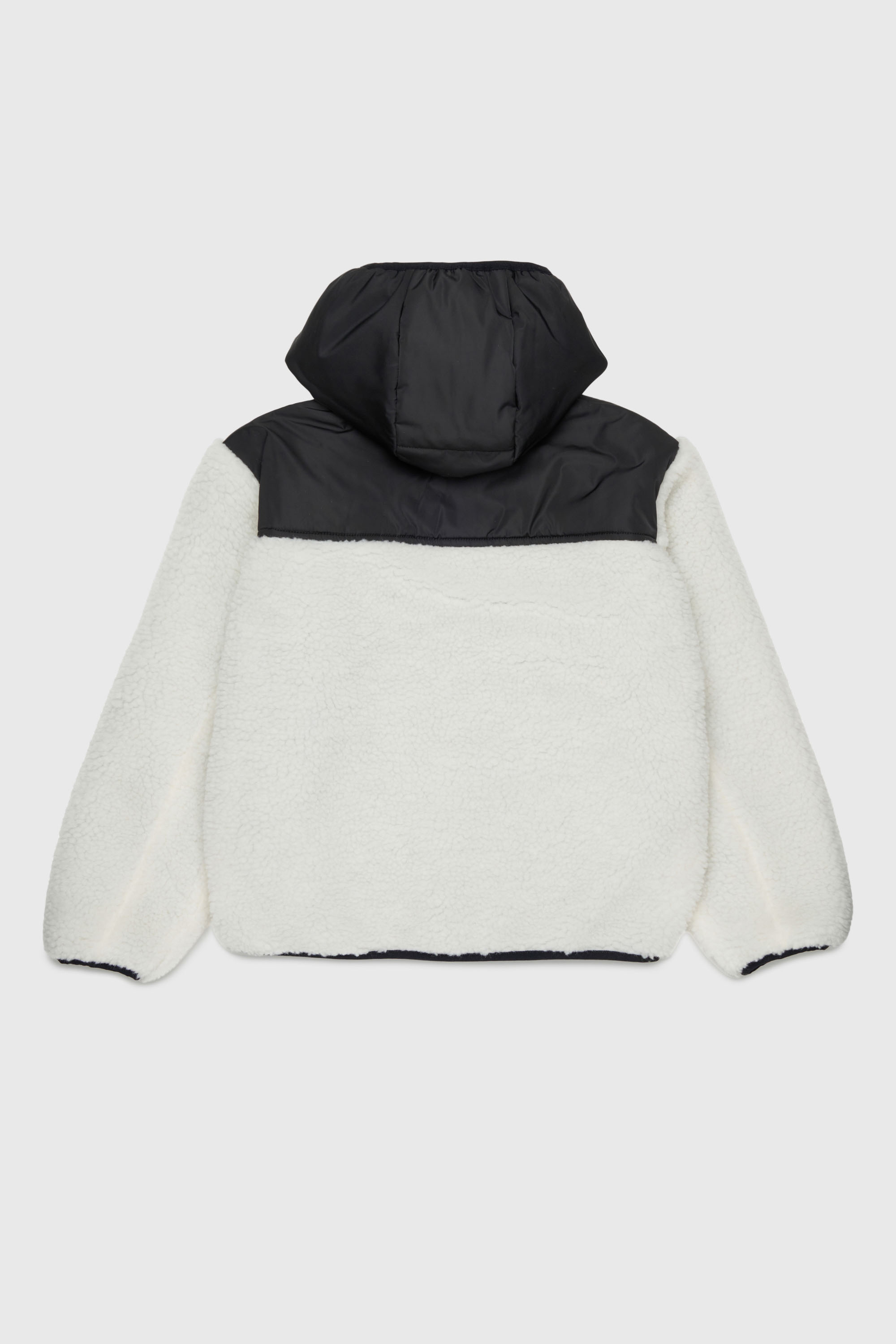 Diesel - JSHEAR, Giacca con cappuccio in nylon e teddy fleece Uomo in Bianco - 2