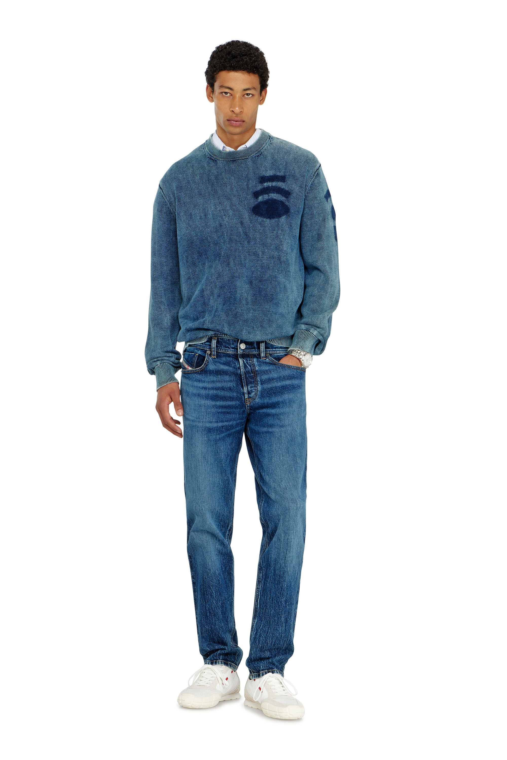Diesel - Regular Jeans 2023 D-Finitive 0KBBQ Uomo, Blu Scuro - Image 1