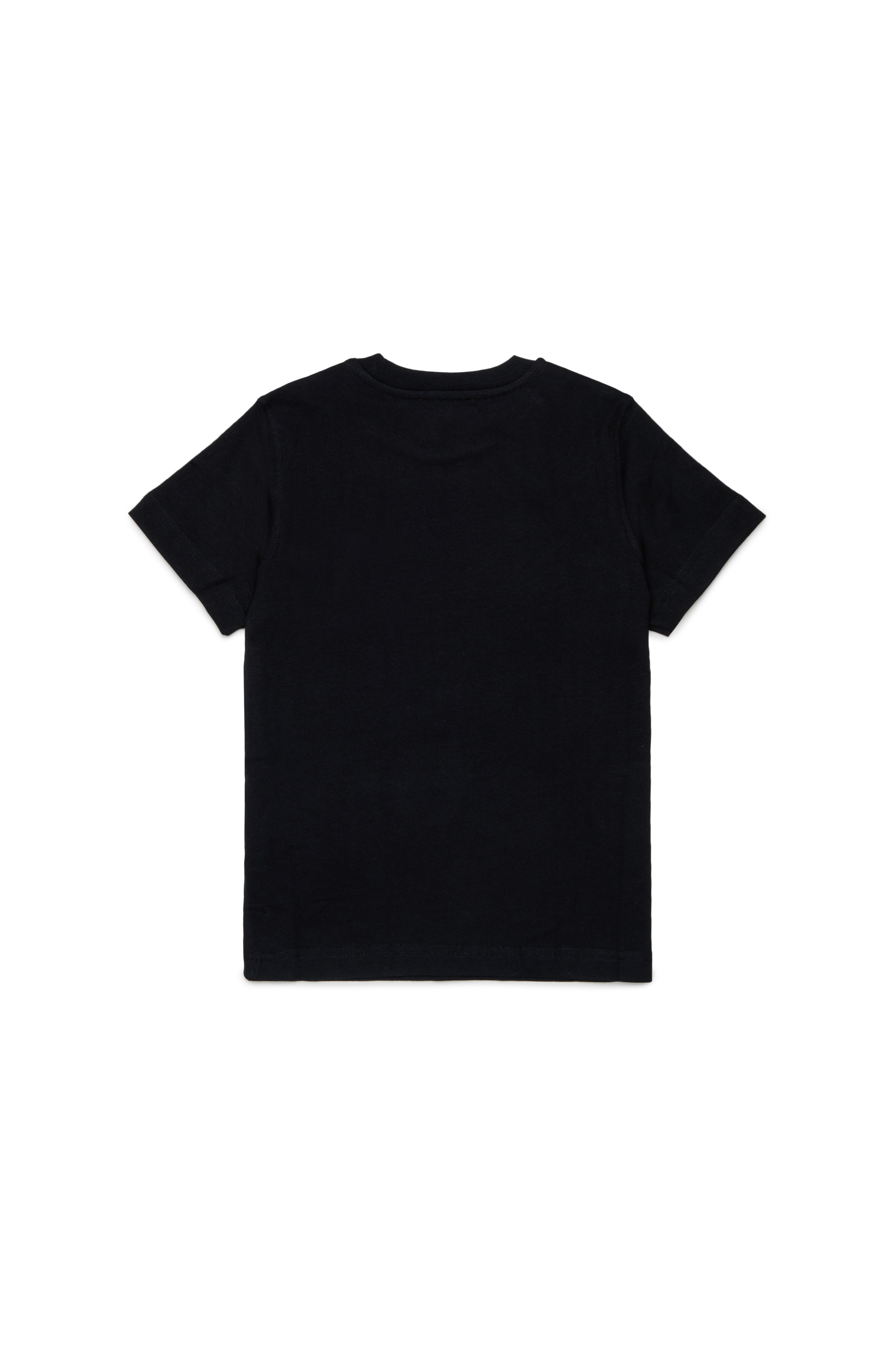 Diesel - TJUSTR7, T-shirt in cotone con piccolo logo Biscotto Uomo in Nero - 2