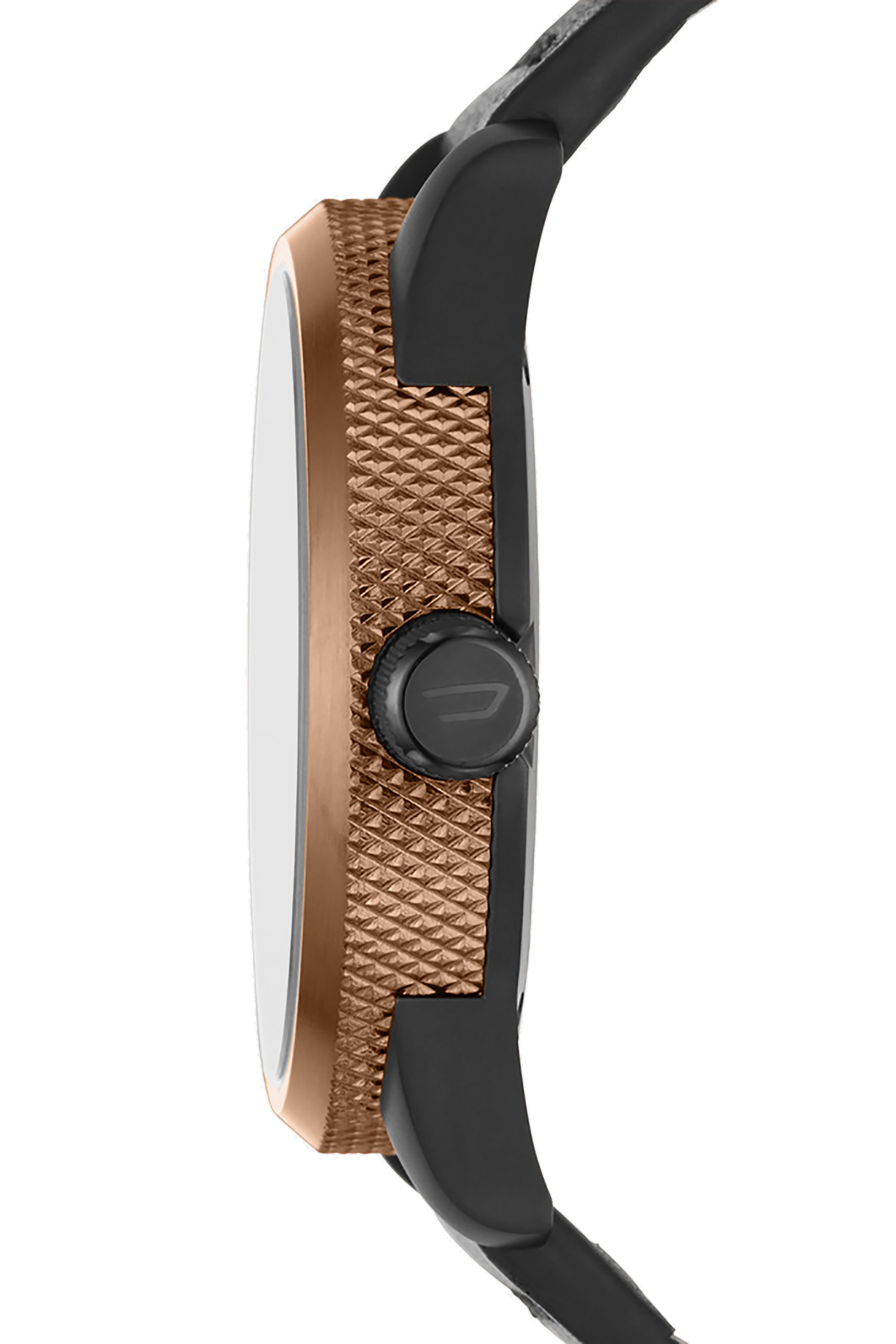 Diesel - DZ1841, Orologio nero con ghiera color rame, 46 mm Uomo in Marrone - 2