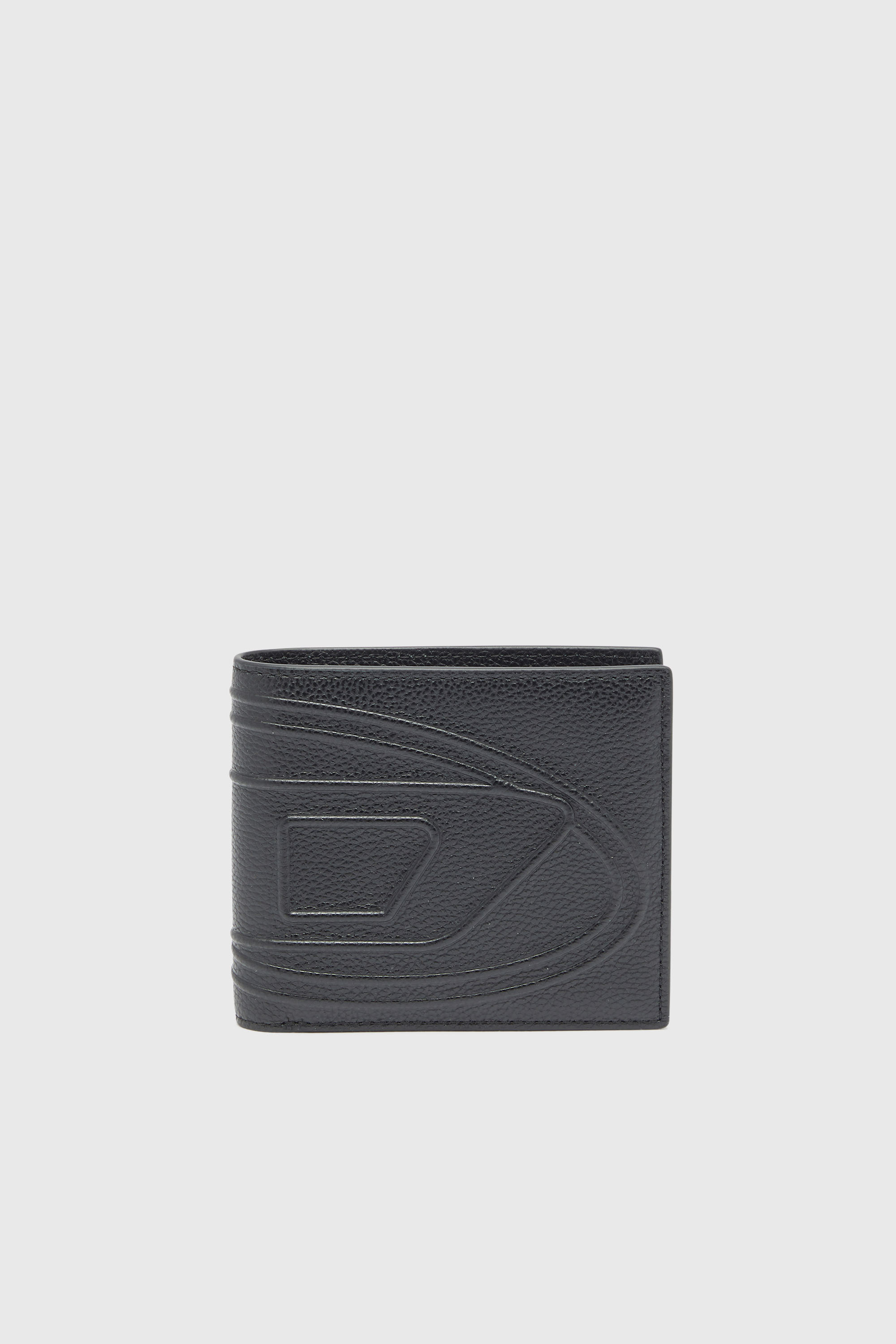 Portafoglio bi-fold in pelle martellata
