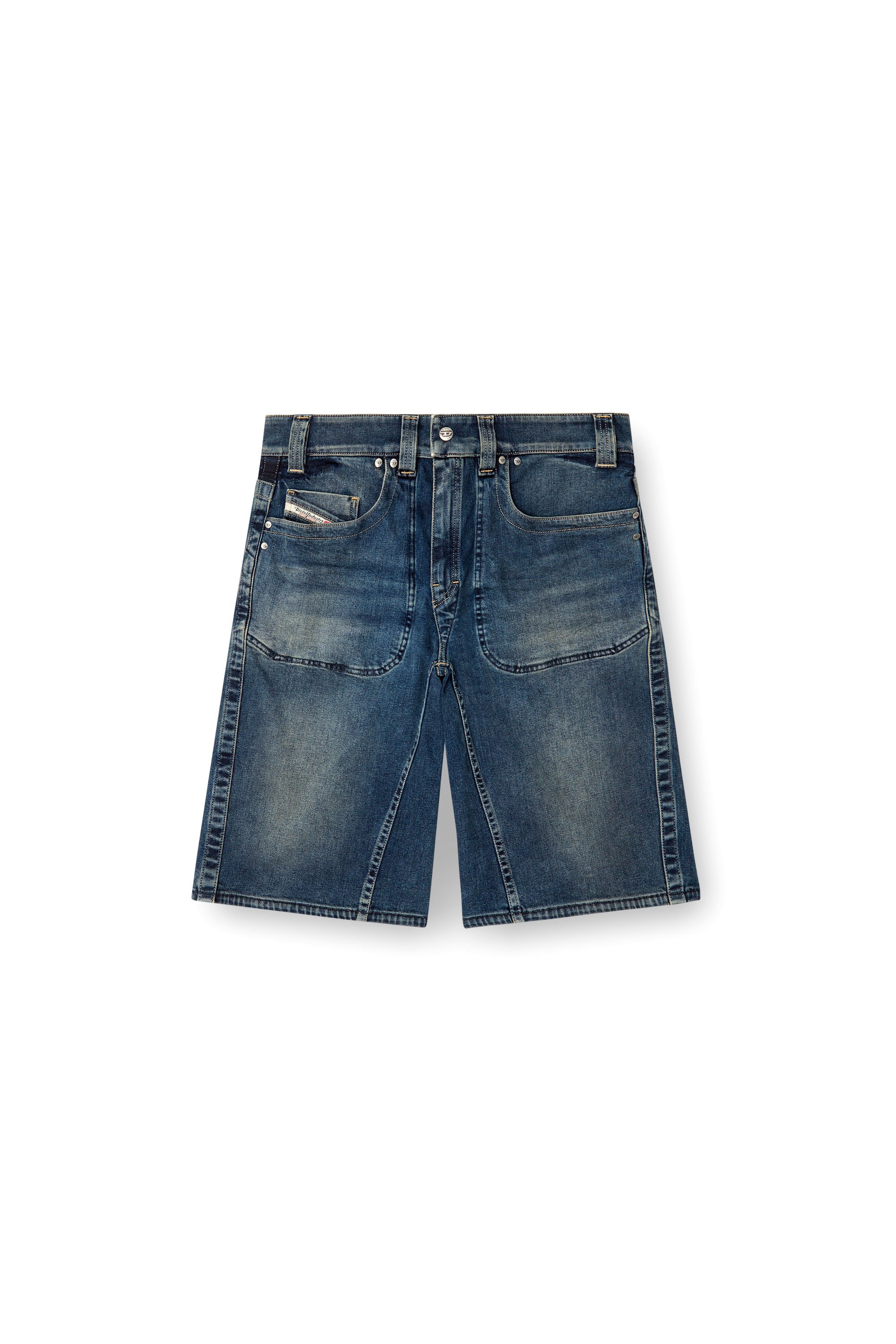 Diesel - D-MACRO-RE SHORT, Bermuda in denim Rehab Uomo in Blu - 3