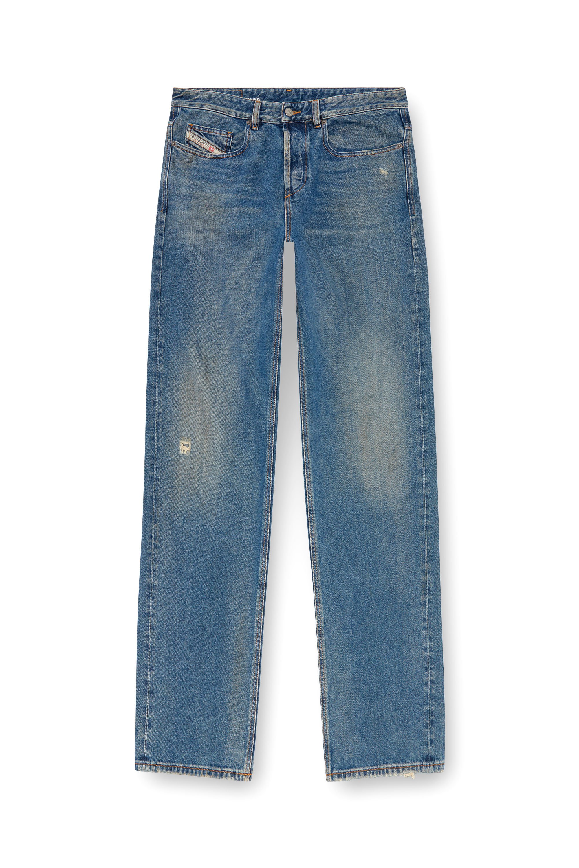 Diesel - Uomo Straight Jeans 2001 D-Macro 09J79, Blu medio - Image 3