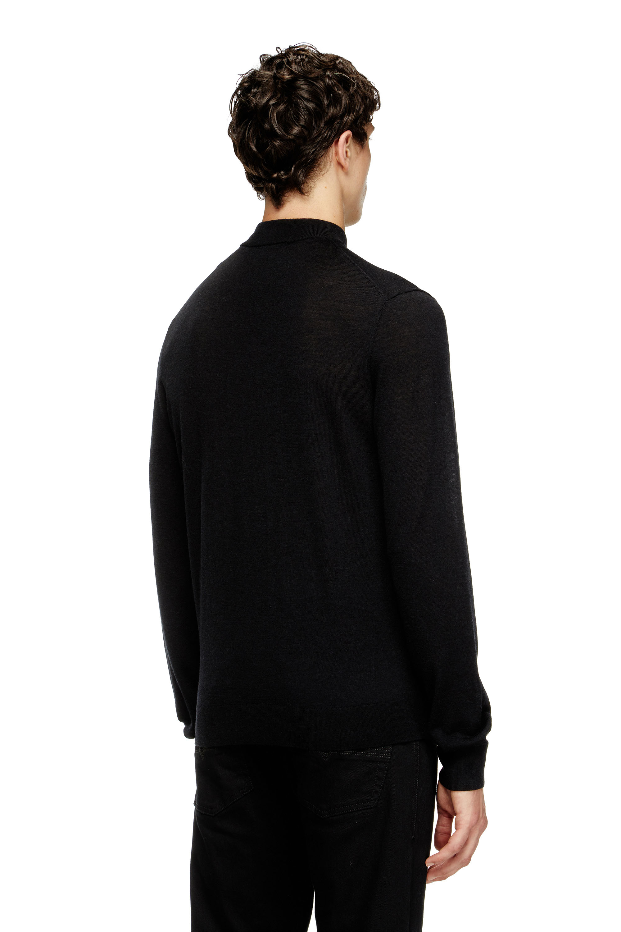 Diesel - K-GIL, Dolcevita in lana Uomo in Nero - 4