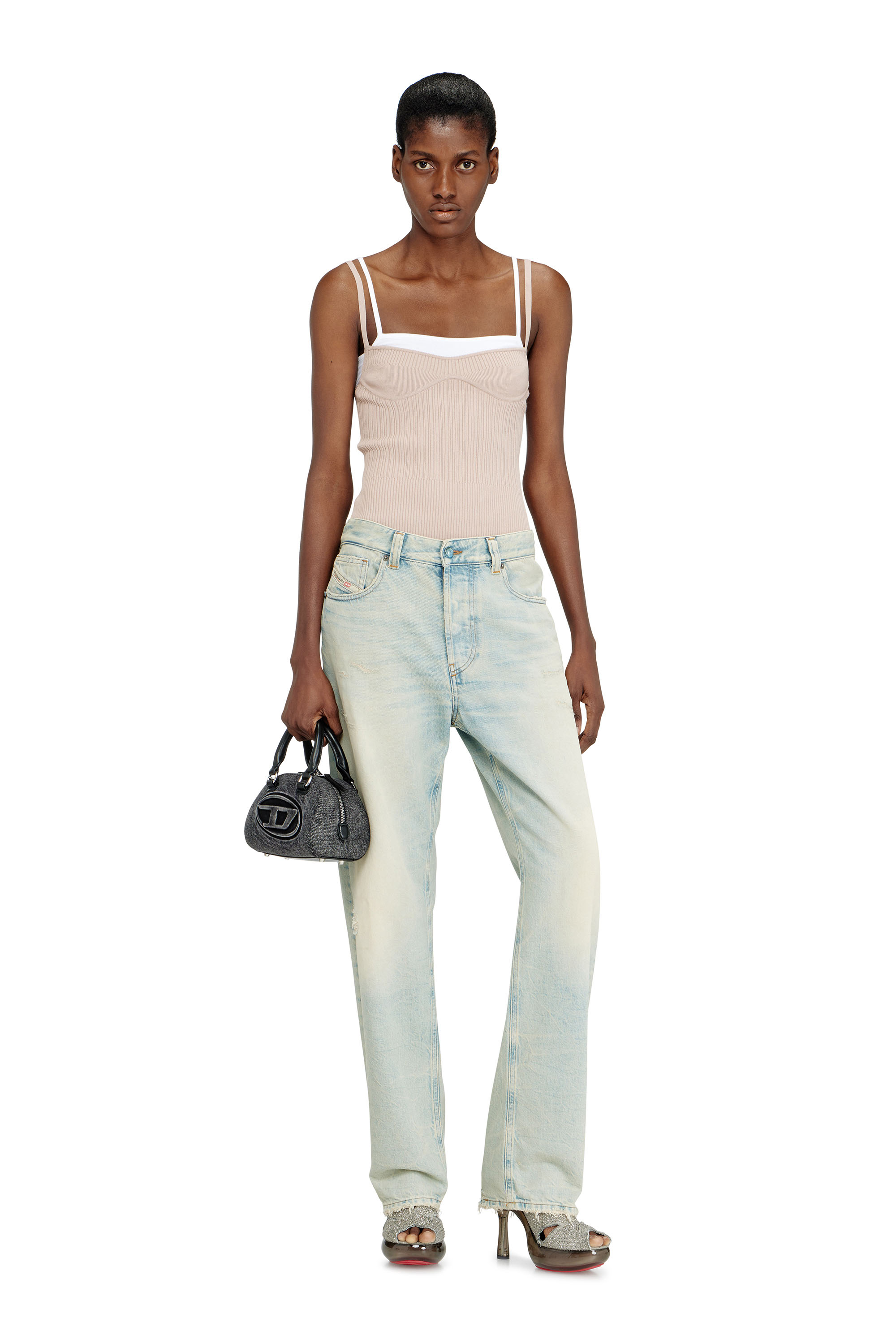 Diesel - M-ZARRINA, Top in maglia a coste Donna in Rosa - 2