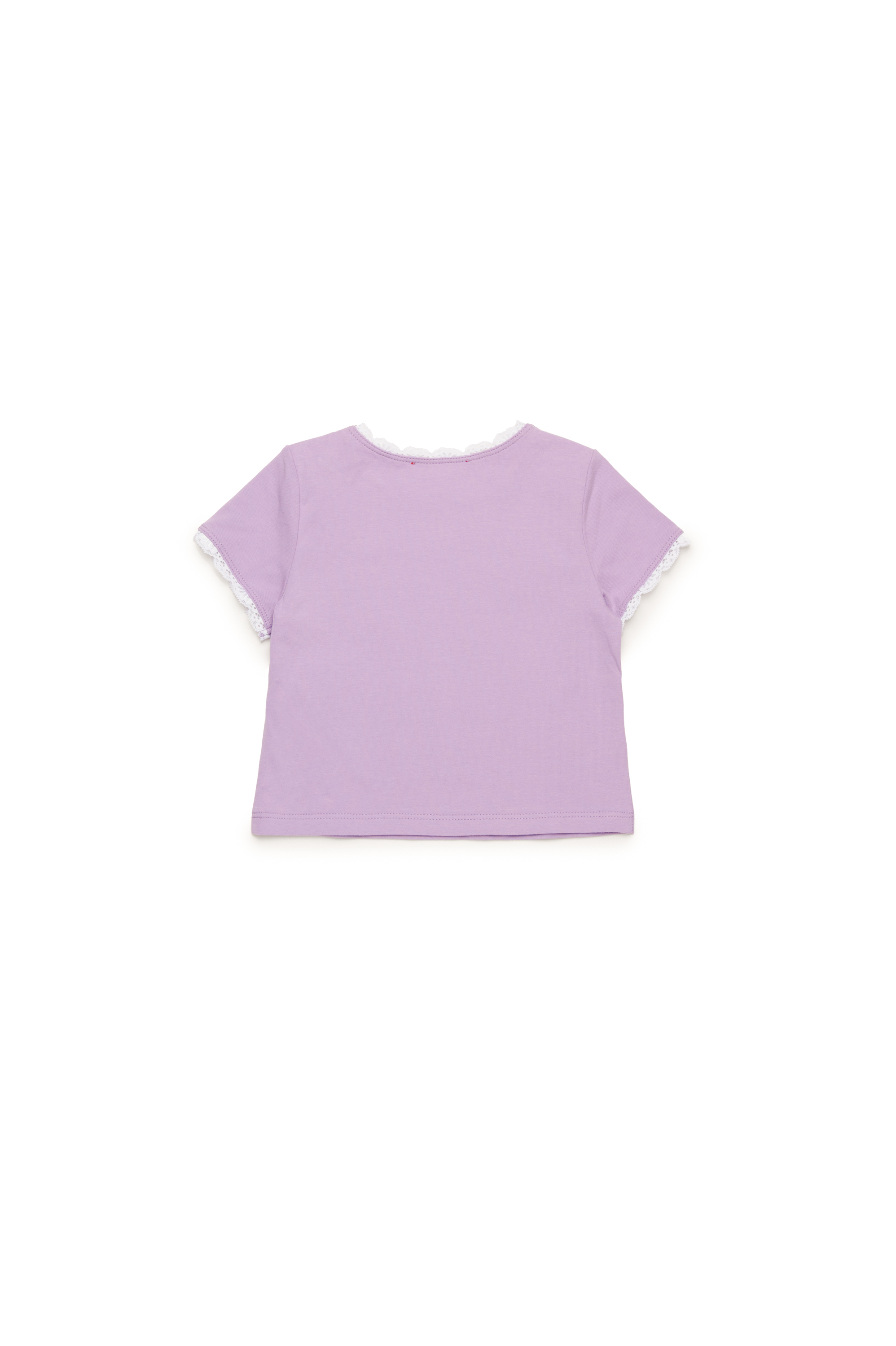 Diesel - TLUCIB, T-shirt con finiture in pizzo e stampa di occhiali da sole Donna in Viola - 2