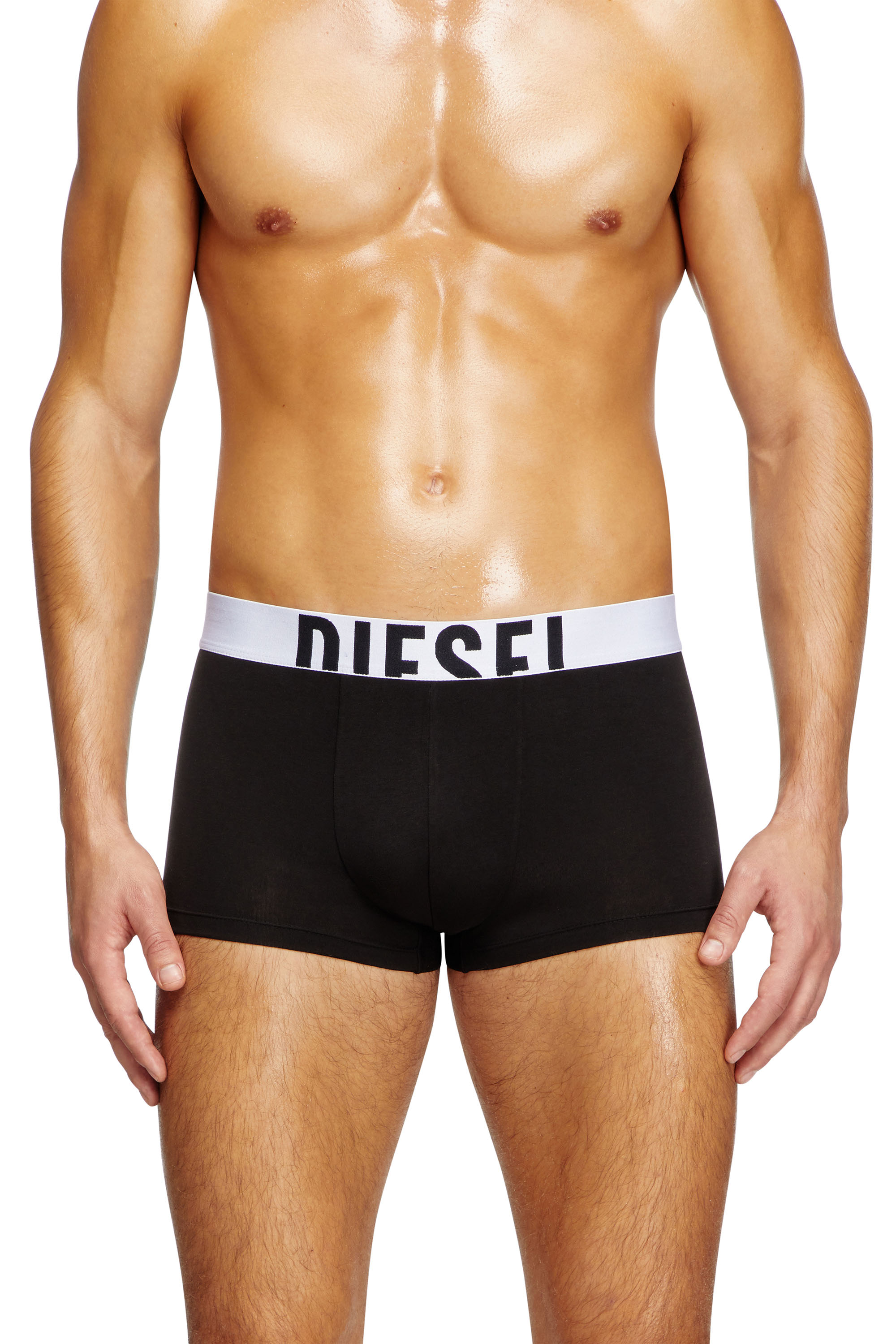 Diesel - DAMIEN-D-POP-40, Man's Boxer briefs with acid rain print in Black/White - 1