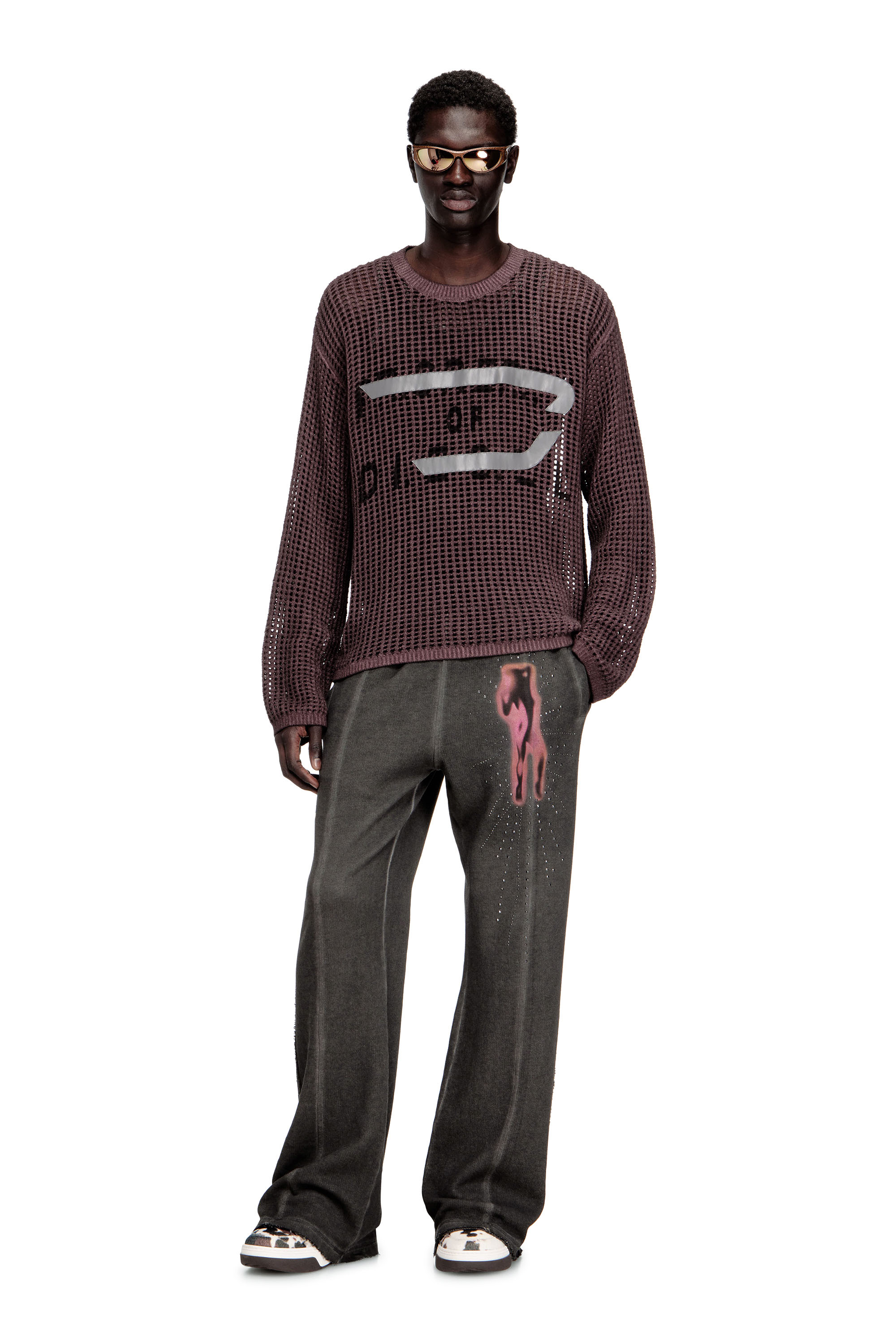 Diesel - K-ROCH, Maglia a manica lunga con trama a rete Uomo in ToBeDefined - 2