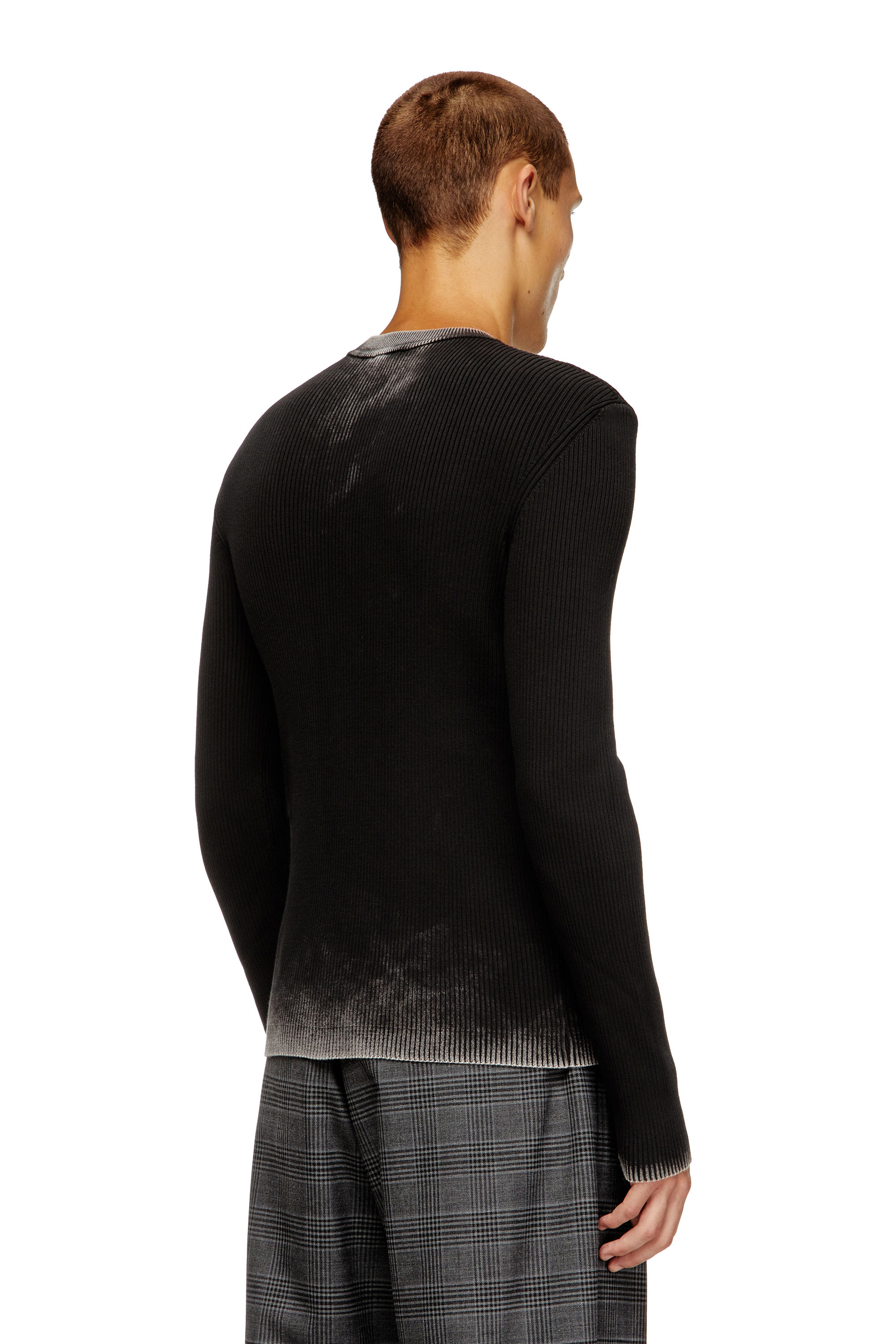 Diesel - K-DARIN-A, Maglia con logo Oval D cut-out Uomo in Nero - 4