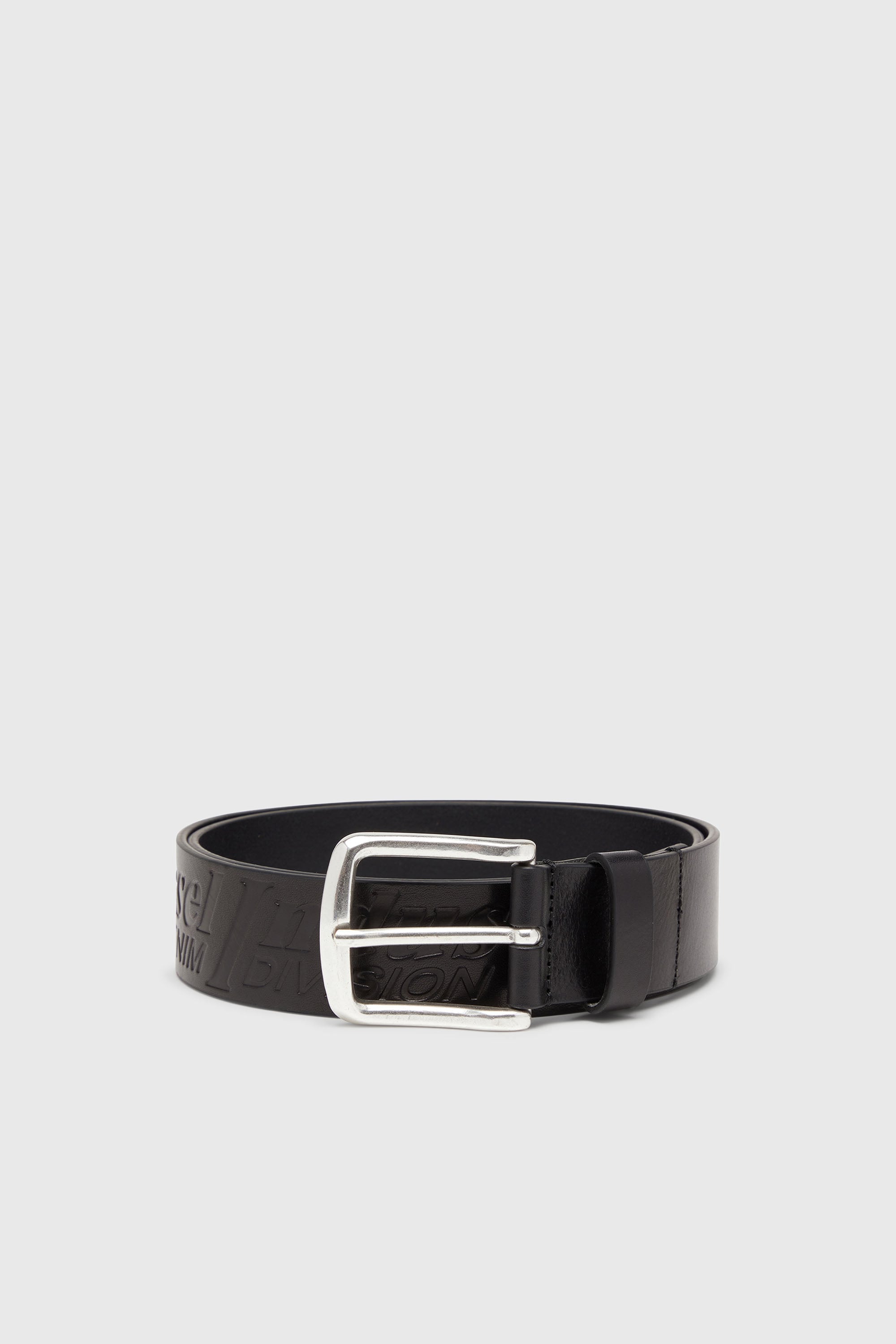 Diesel - B-FLAG-D EMBOSSED, Cintura 4 cm in pelle da con logo inciso Uomo in Nero - 1