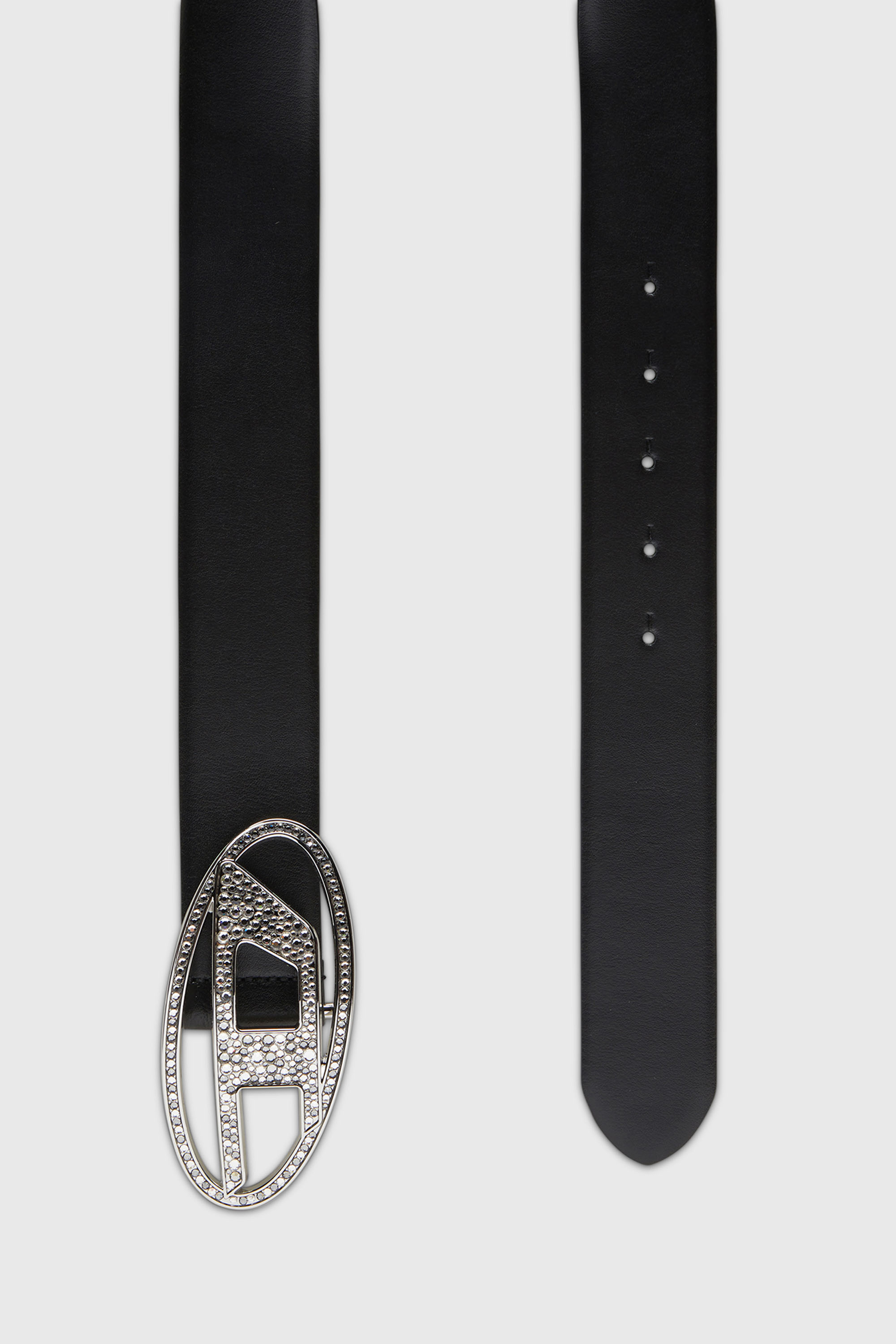 Diesel - B-1DR STRASS, Cintura 4 cm in pelle con fibbia gioiello Donna in Nero - 2