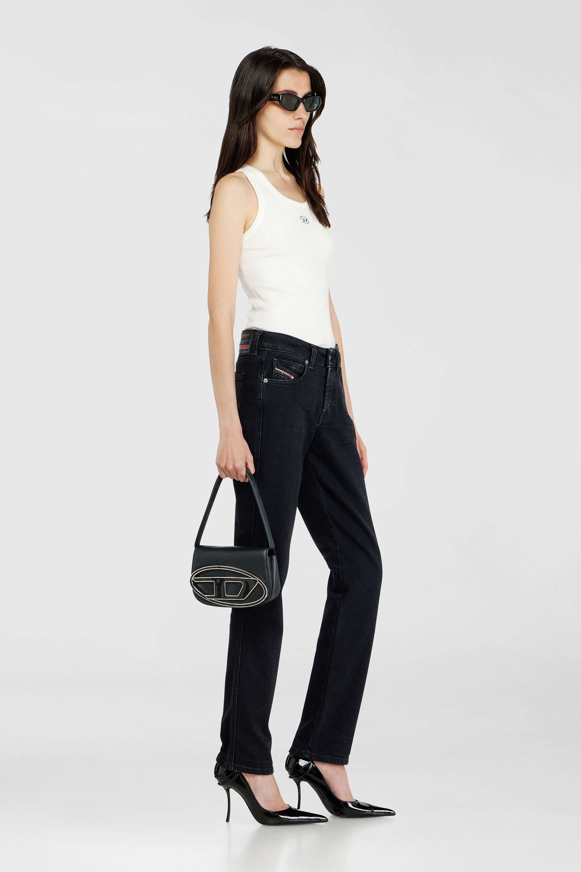 Diesel - Slim Jeans 1992 D-Jiann 09N89 Donna, Nero/Grigio scuro - Image 2
