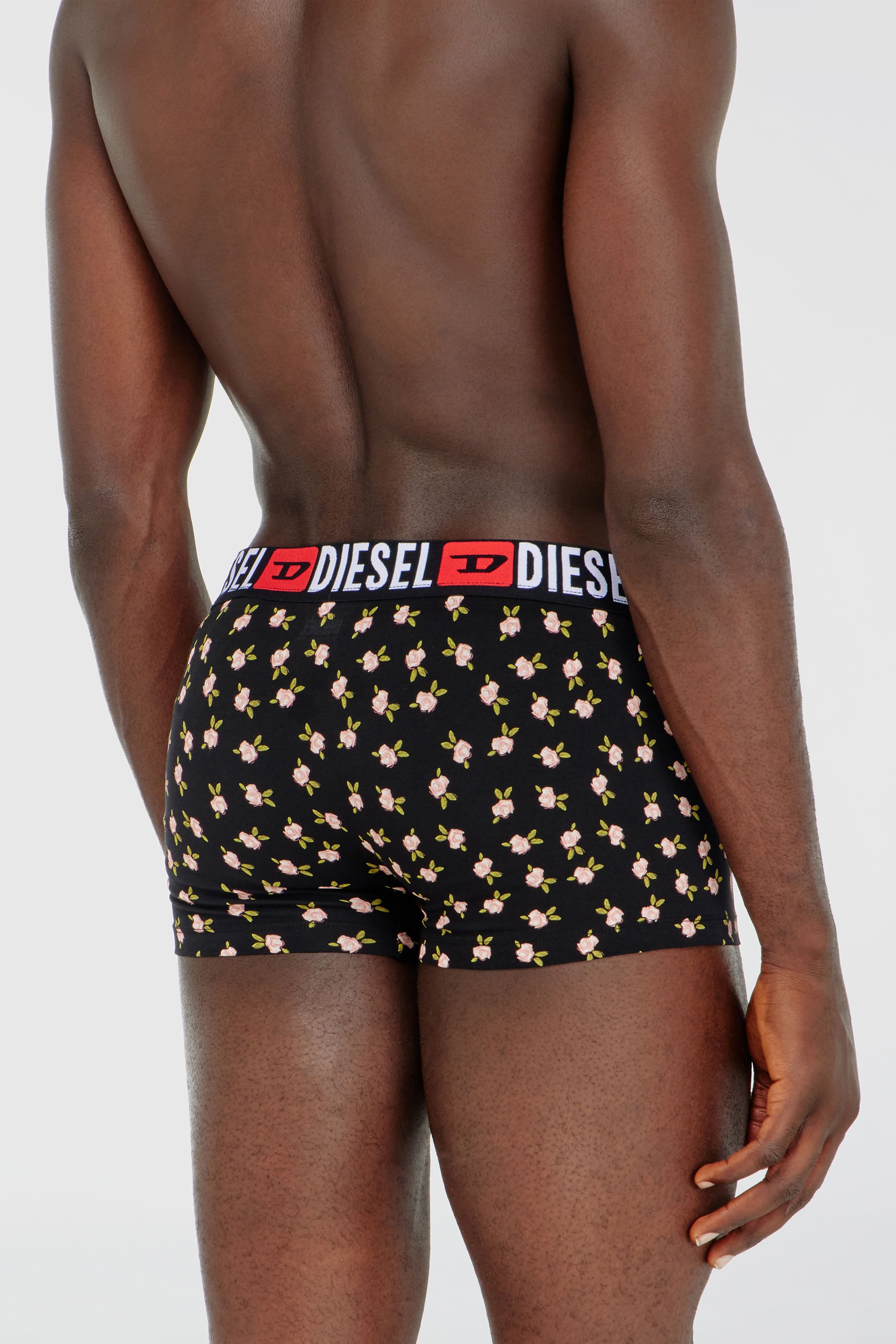 Diesel - UMBX-DAMIENTHREEPACK, Set da tre boxer stretch in cotone con stampa floreale Uomo in Nero - 4