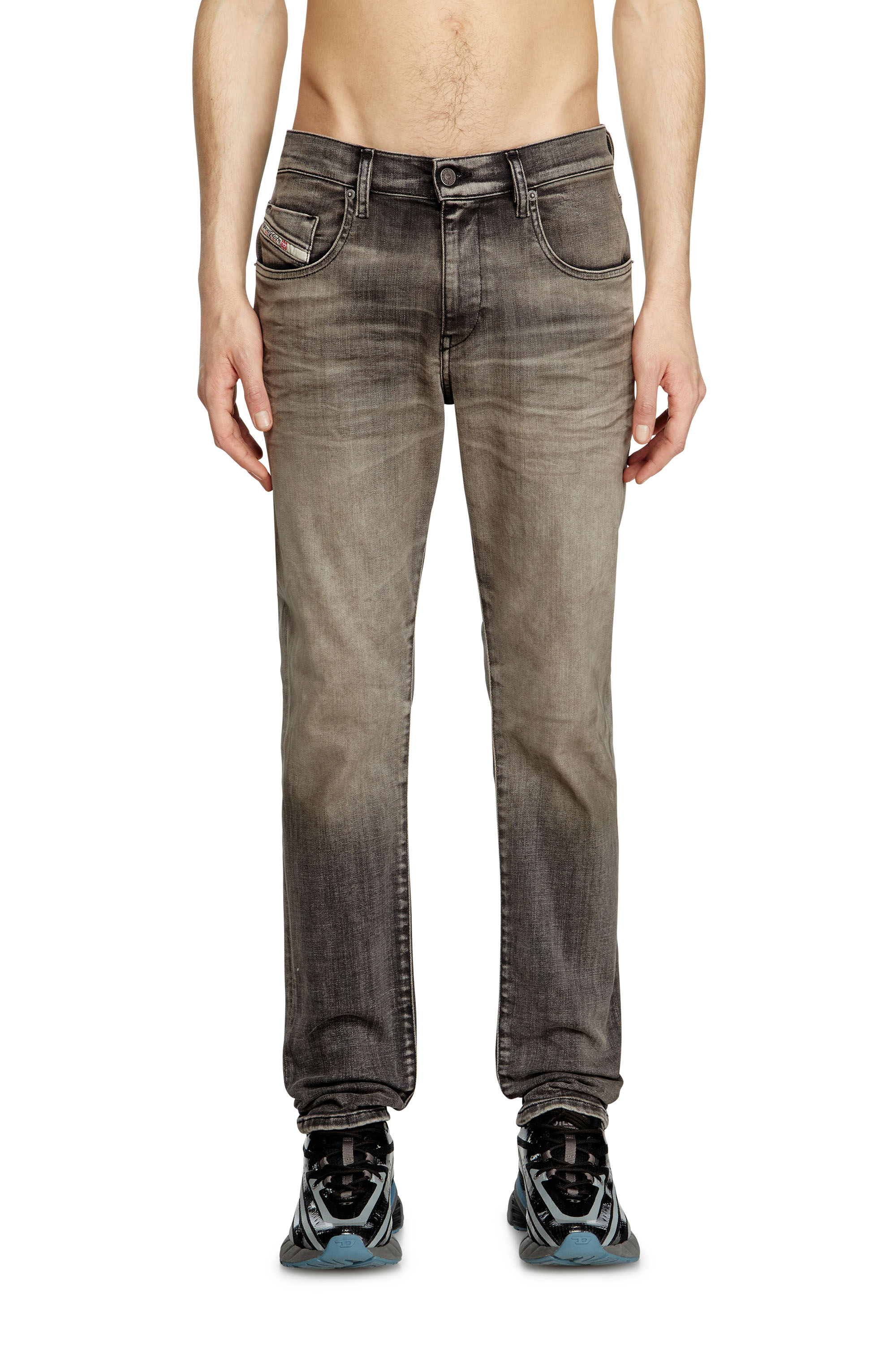 Diesel - Slim Jeans 2019 D-Strukt 09L39 Uomo, Grigio Chiaro - Image 1