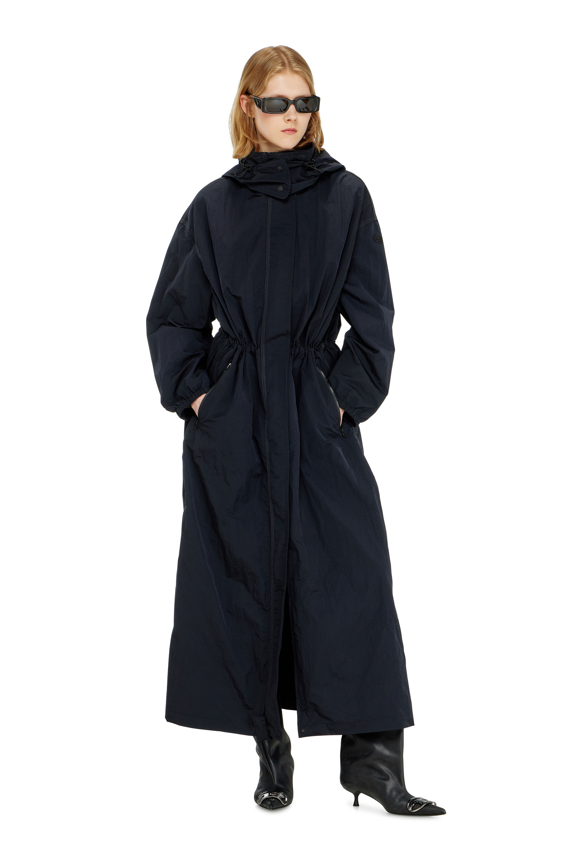 Diesel - G-ASTER-T1, Trench in nylon con cappuccio rimovibile Donna in ToBeDefined - 2