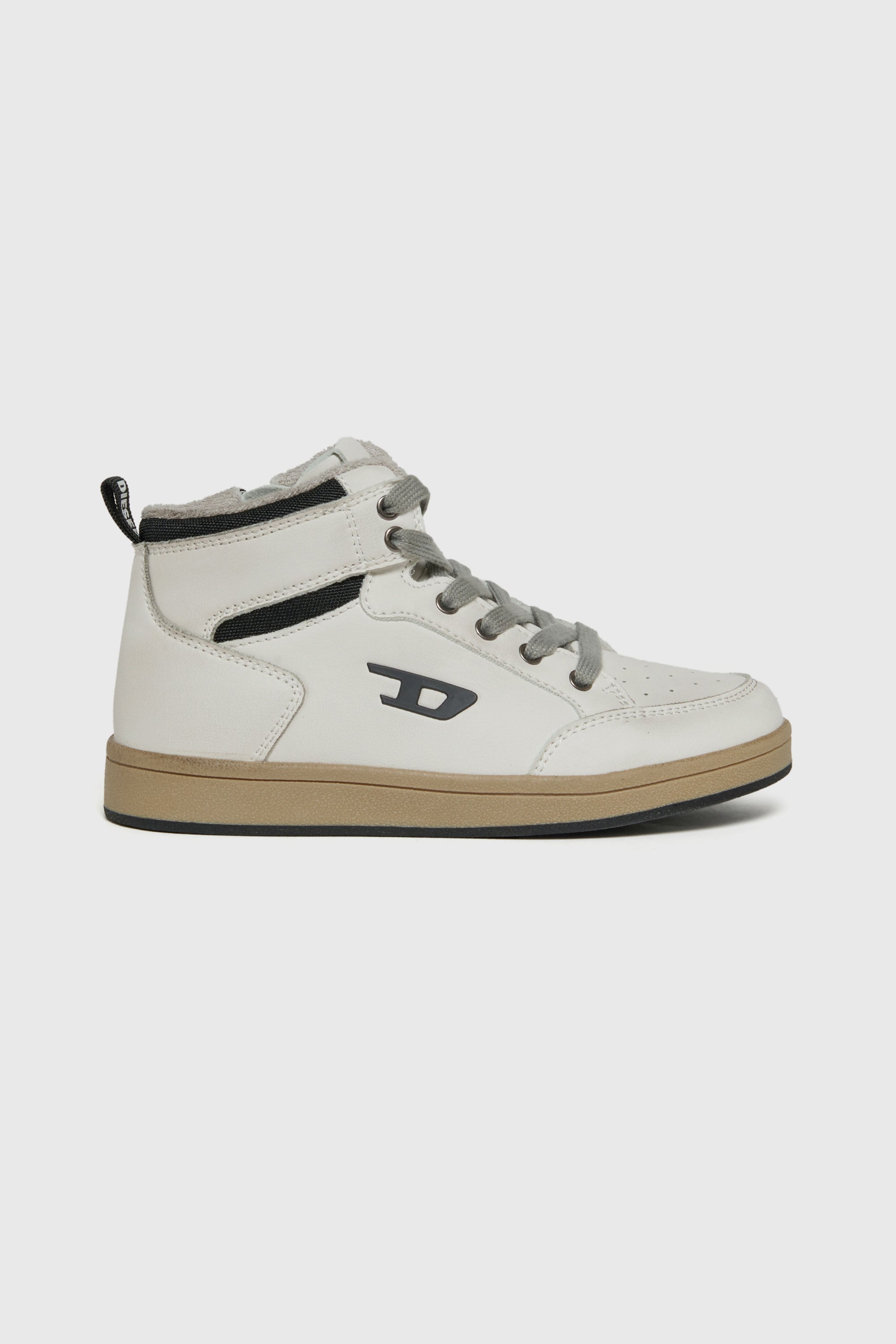 Diesel - S-KIRJY-MID, S-Kirjy - Sneakers high-top traforate con logo D Unisex in Bianco - 1
