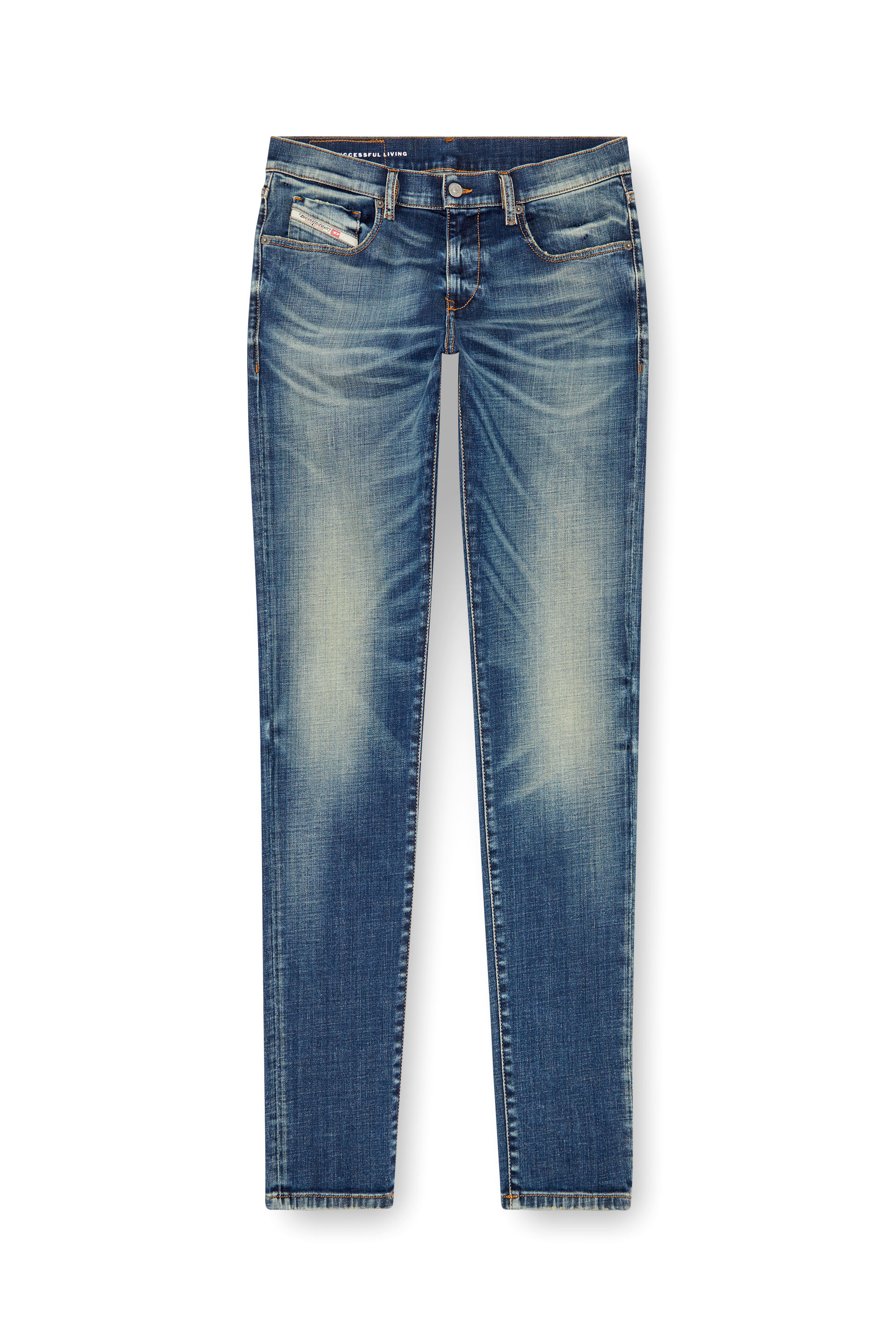 Diesel - Uomo Slim Jeans 2019 D-Strukt 09J50, Blu medio - Image 5