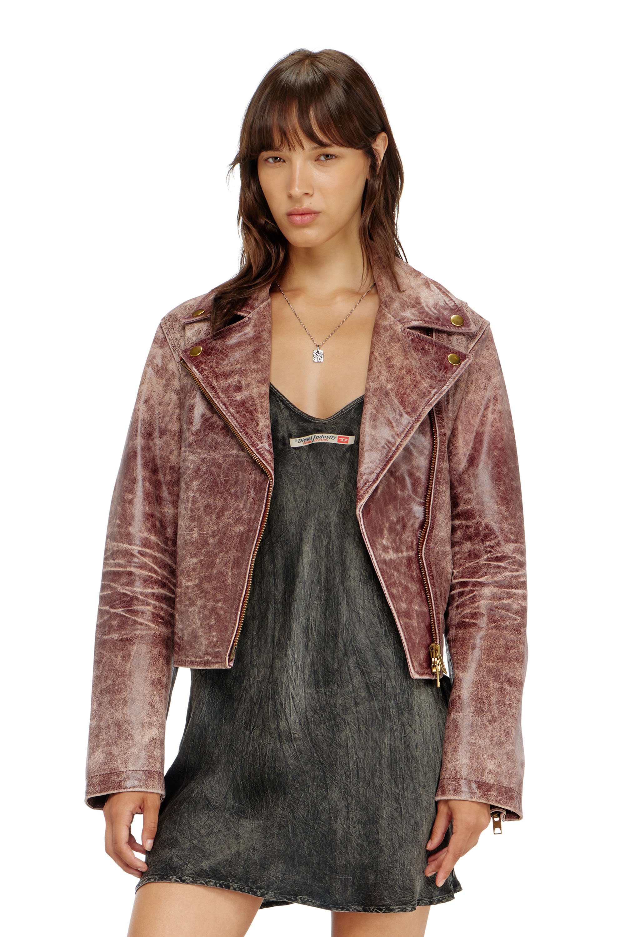 Diesel - CASSIDY-DNM, Abito sottoveste in viscosa con spalline a spaghetto Donna in Nero - 4