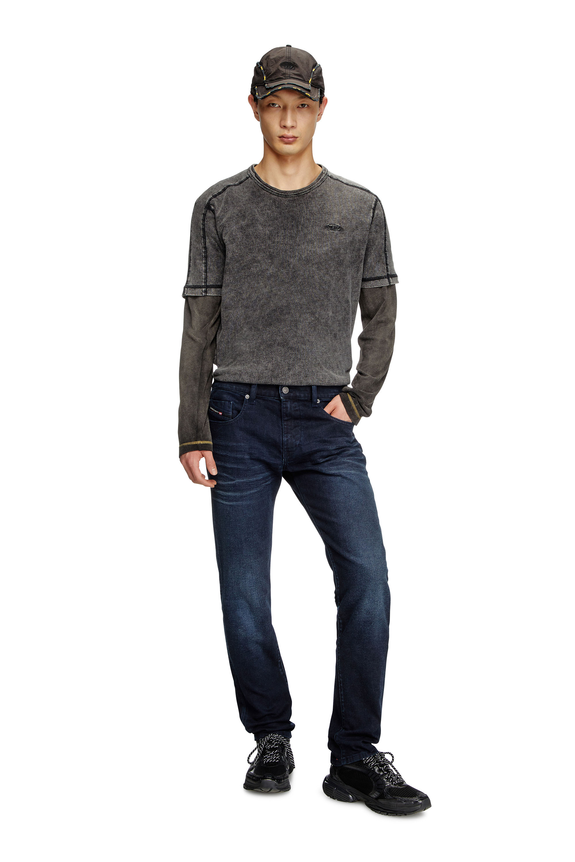 Diesel - Slim Jeans 2019 D-Strukt 0BMBX Uomo, Blu Scuro - Image 2