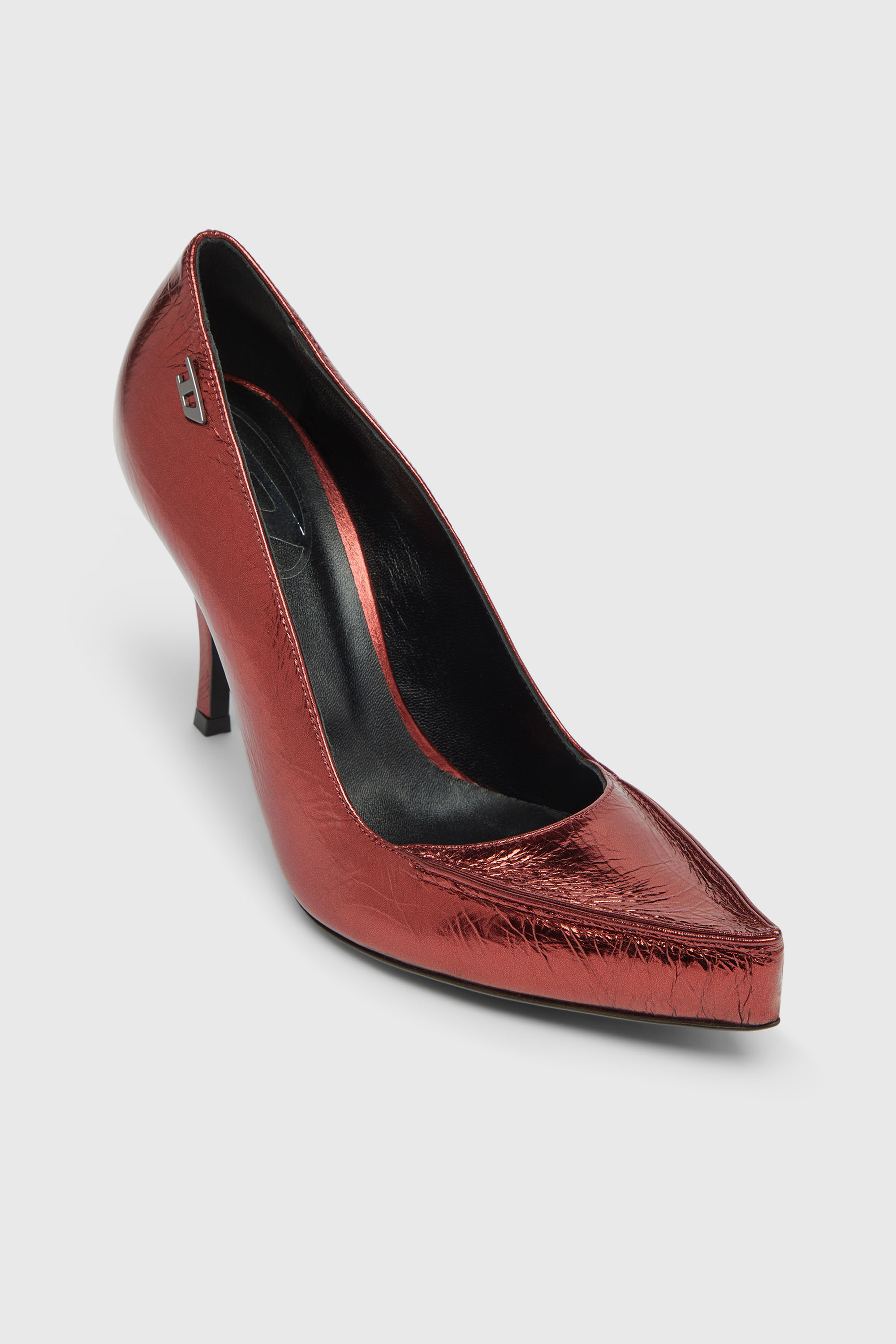 Diesel - D-LUCETTE-90-PUMP D, D-Lucette-D&eacute;collet&eacute; in pelle specchiata Donna in ToBeDefined - 6