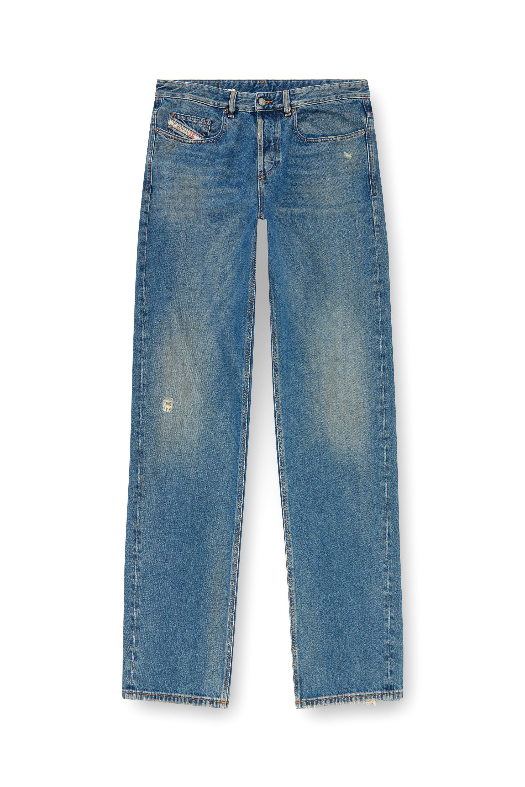 Diesel - Uomo Straight Jeans 2001 D-Macro 09J79, Blu medio - Image 5