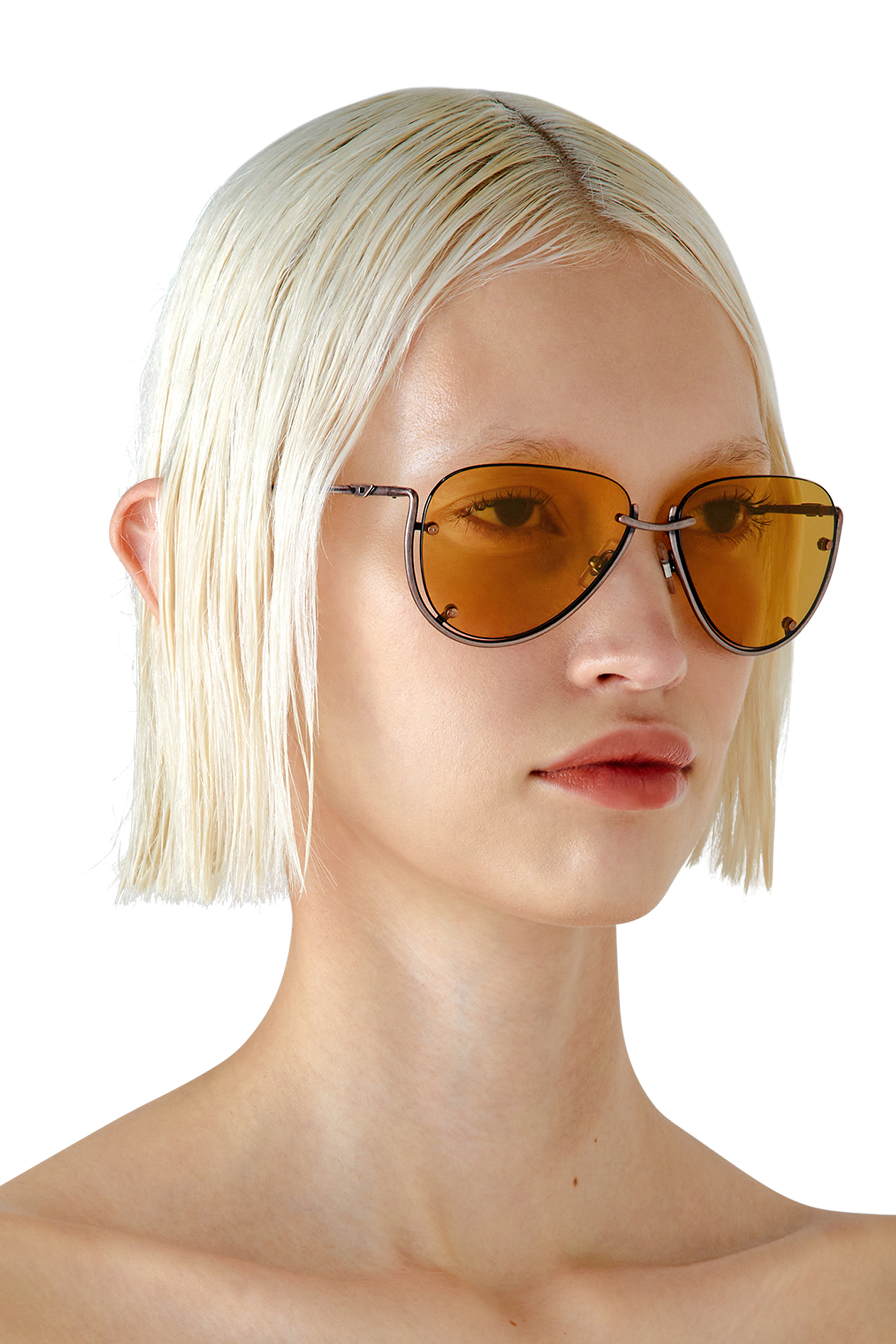Diesel - 0DL1003, Unisex's Pilot model sunglasses in Yellow - 6