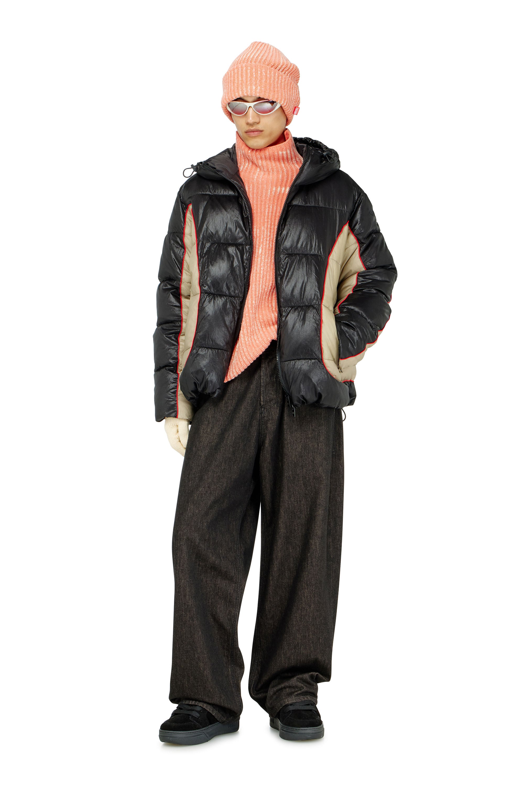 Diesel - W-OSTEND, Piumino con cappuccio in ripstop lucido Uomo in Multicolor - 2