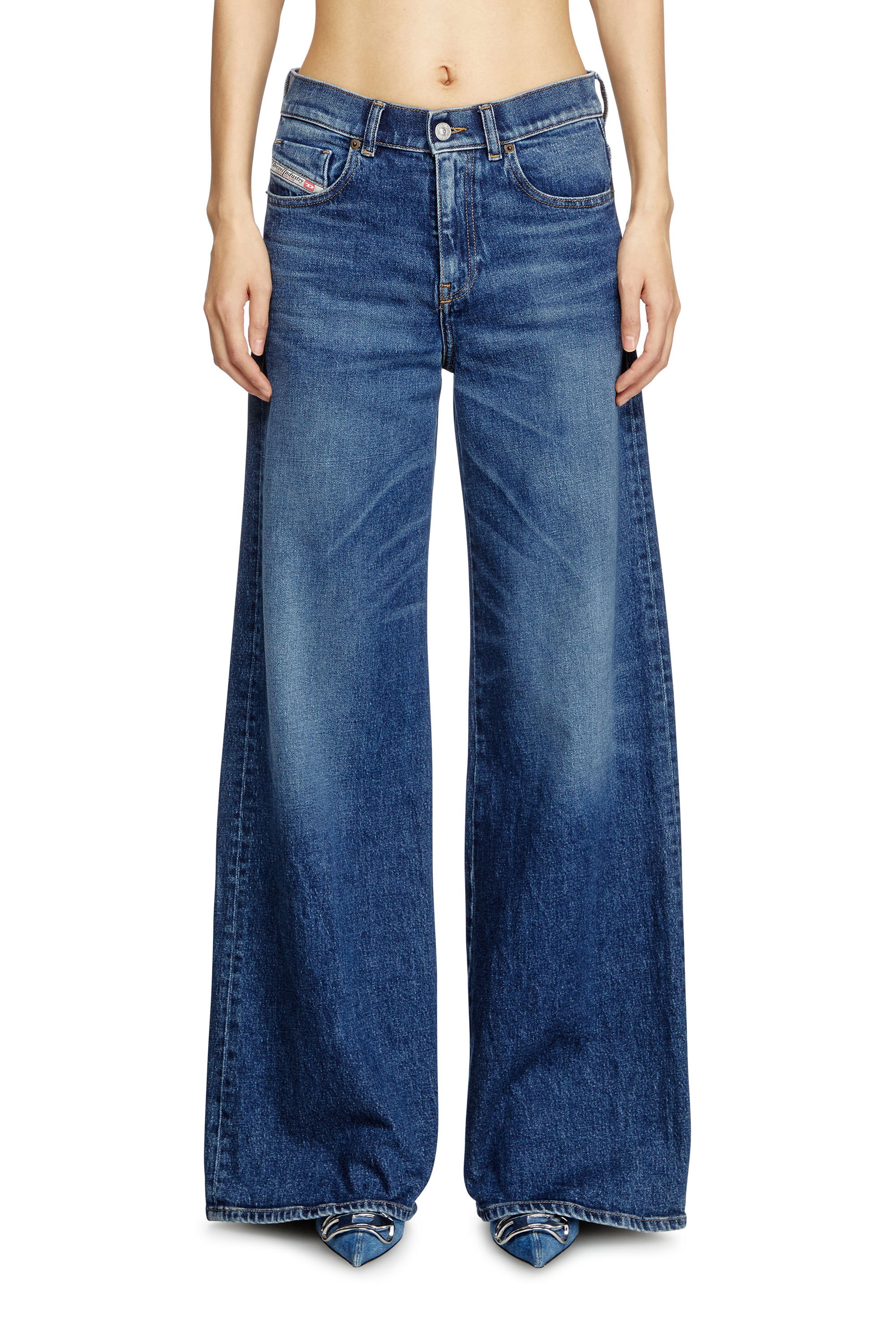 Diesel - Flare Jeans 1978 D-Akemi 09L21 Donna, Blu Scuro - Image 1