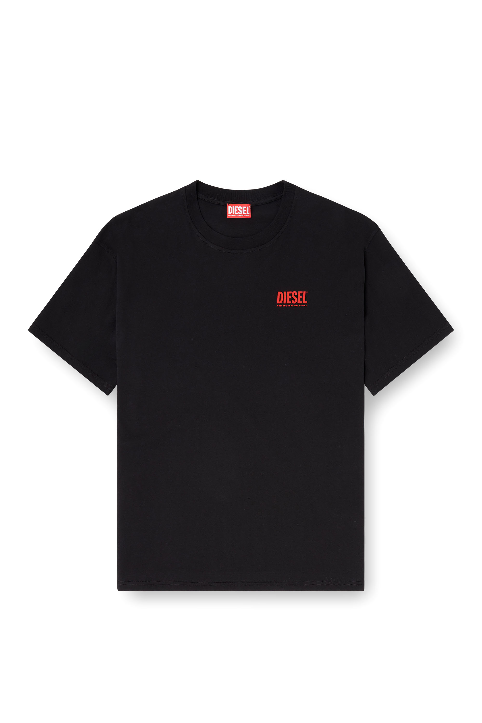 Diesel - T-BOXT-BISK, T-shirt in cotone con stampa Diesel Biscotto Uomo in Nero - 3