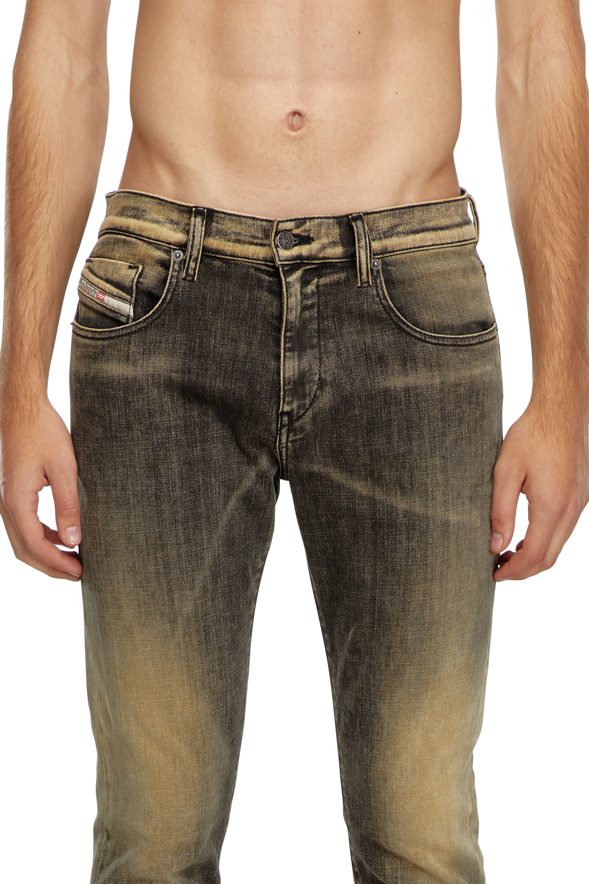 Diesel - Uomo Slim Jeans 2019 D-Strukt 09J48, Nero/Beige - Image 5