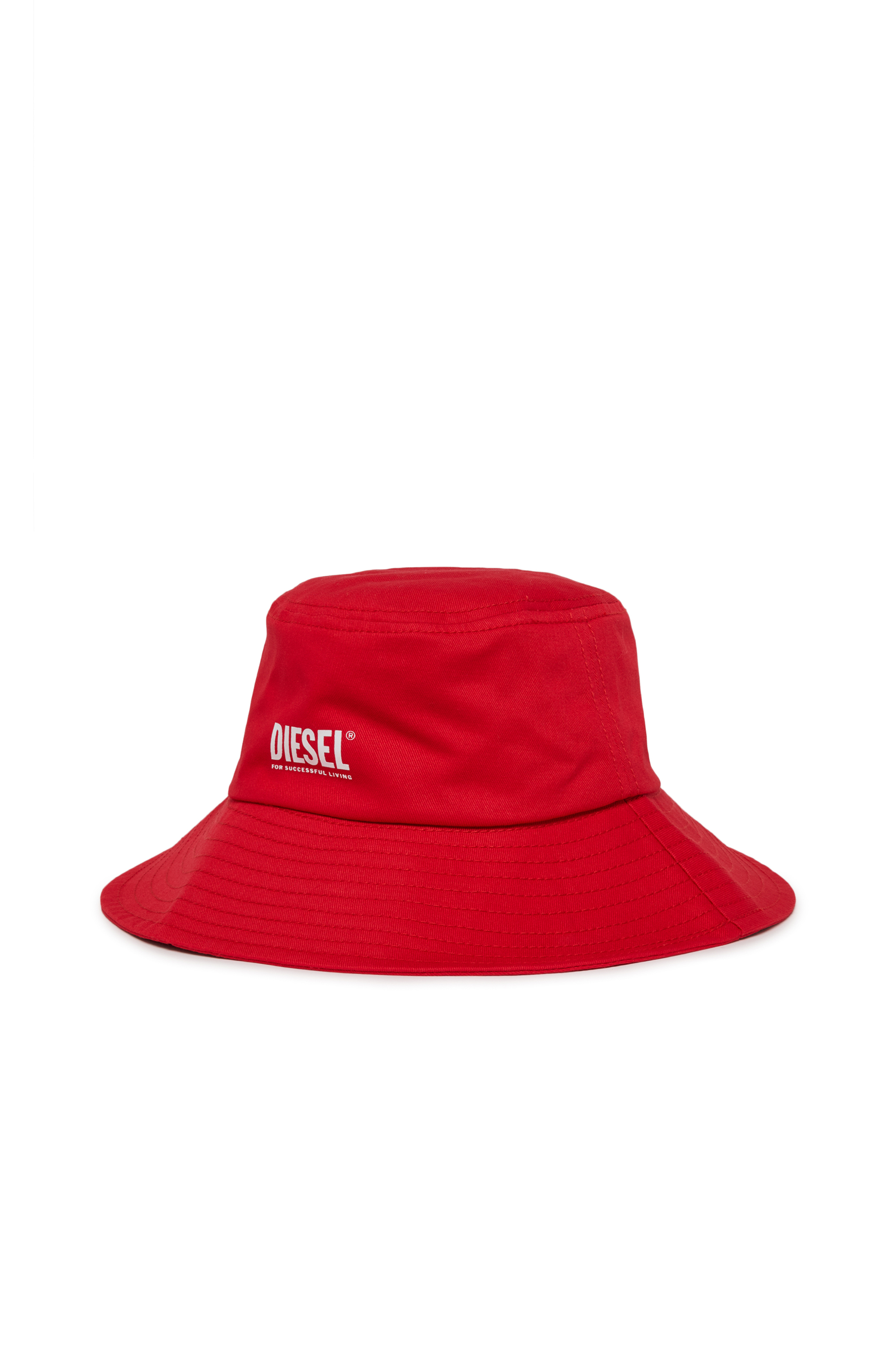 Diesel - FCURTY, Cappello a secchiello in cotone con ampia tesa Donna in Rosso - 1