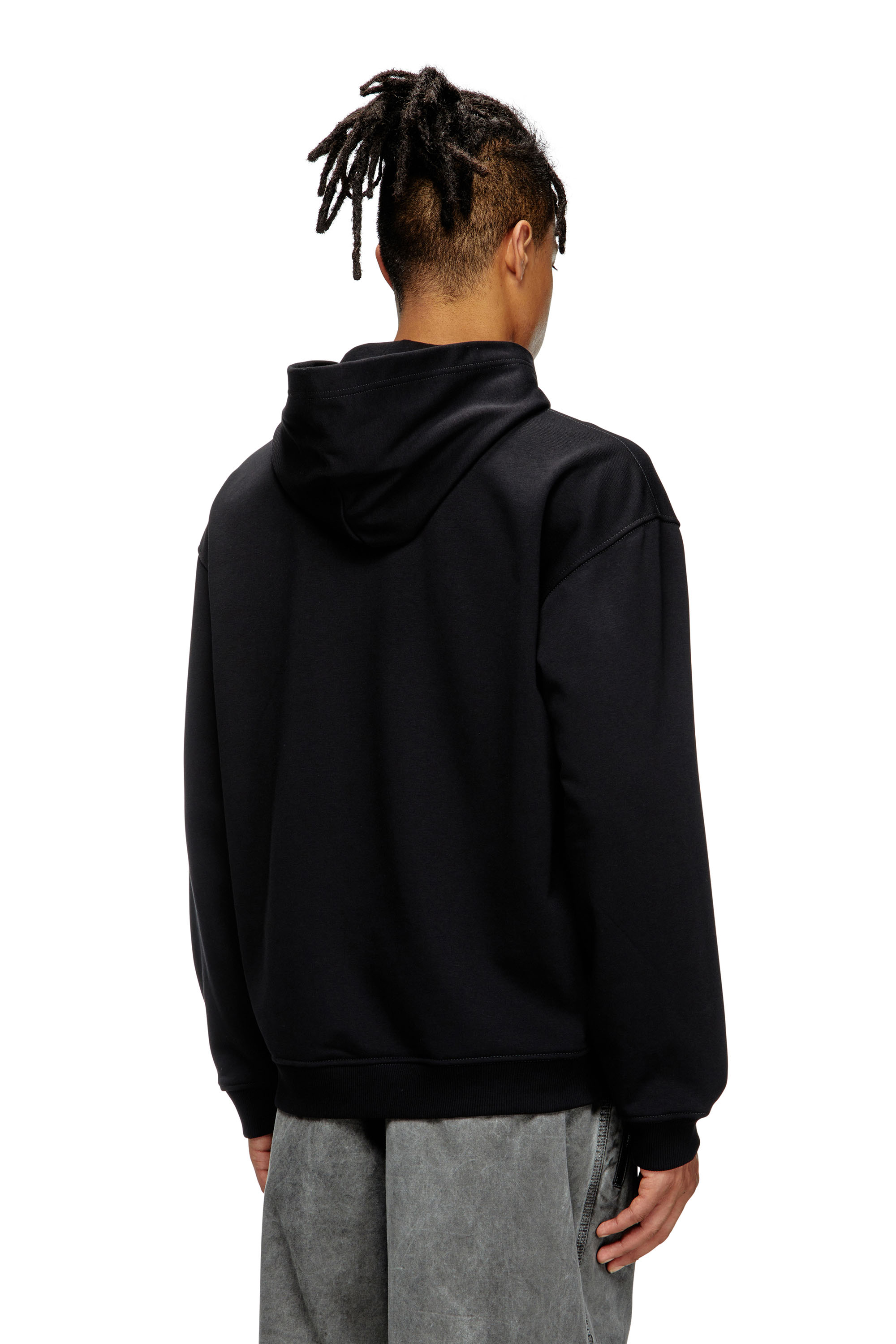 Diesel - S-BOXT-HOOD-T3, Hoodie con stampa effetto spray Uomo in Nero - 4