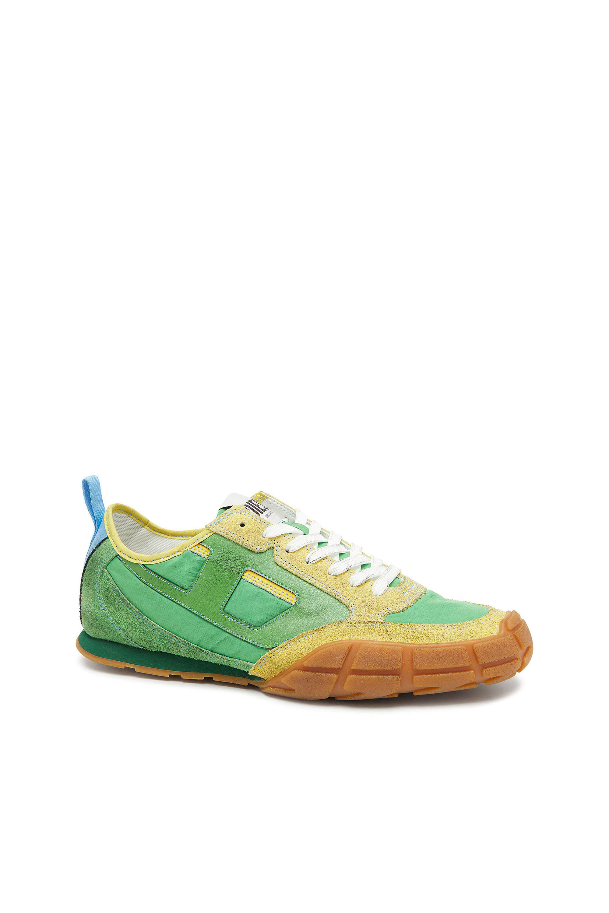 Diesel - S-PAGODHA LOW, S-Pagodha - Sneakers in pelle e nylon Uomo in Verde - 6