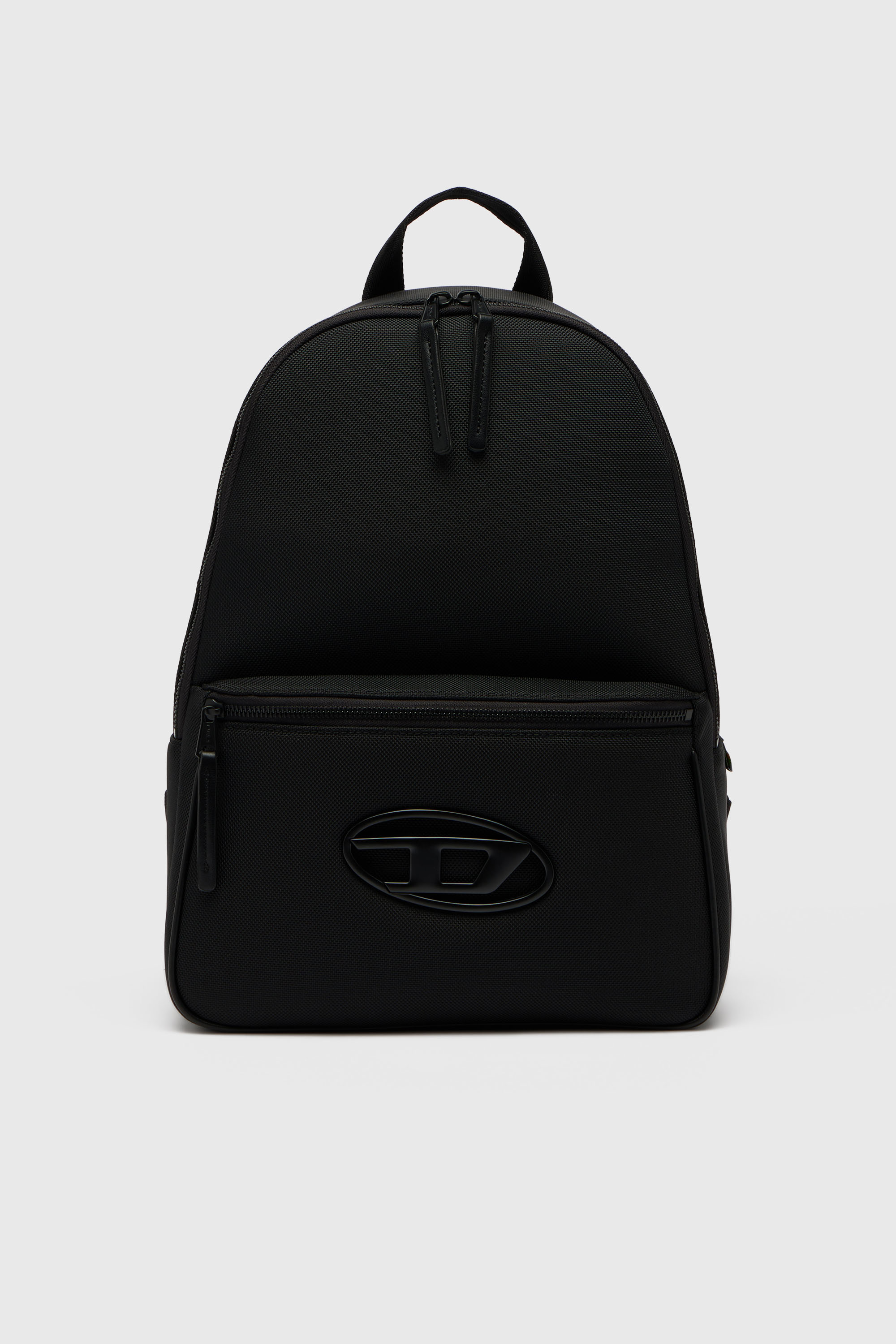 Diesel - HOLI-D BACKPACK M, Holi-D - Zaino in nylon con Logo Oval D Unisex in Nero - 1