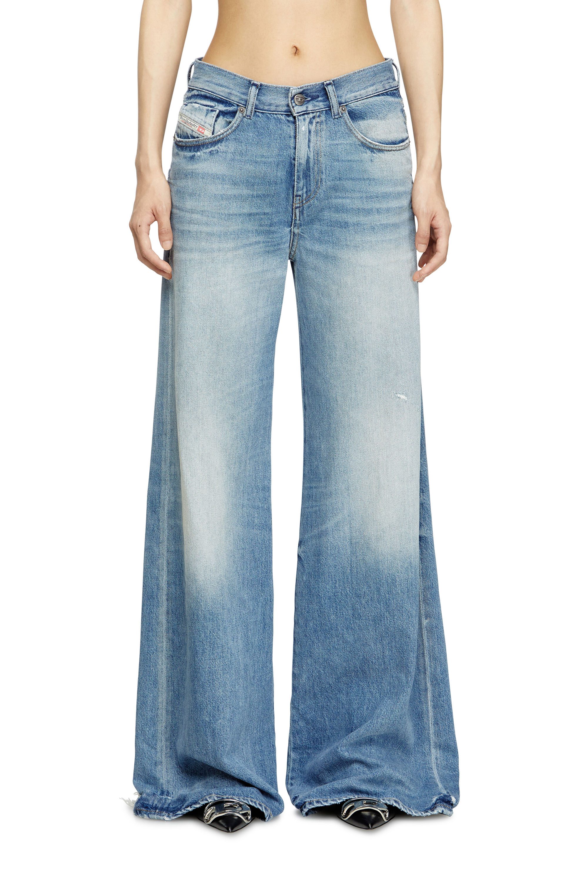 Diesel - Flare Jeans 1978 D-Akemi 09M07 Donna, Blu Chiaro - Image 3