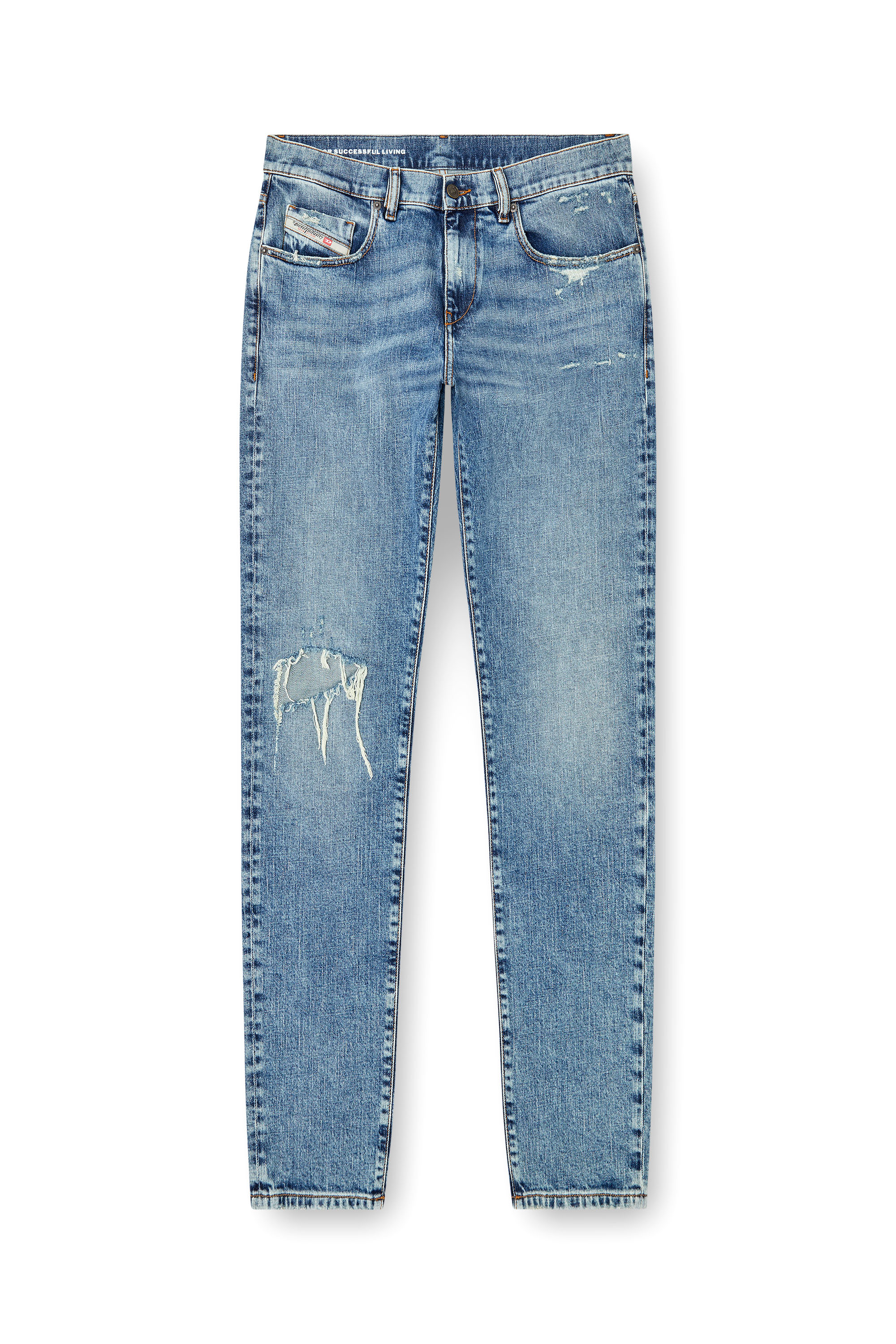 Diesel - Slim Jeans 2019 D-Strukt 09L34 Uomo, Blu Chiaro - Image 3