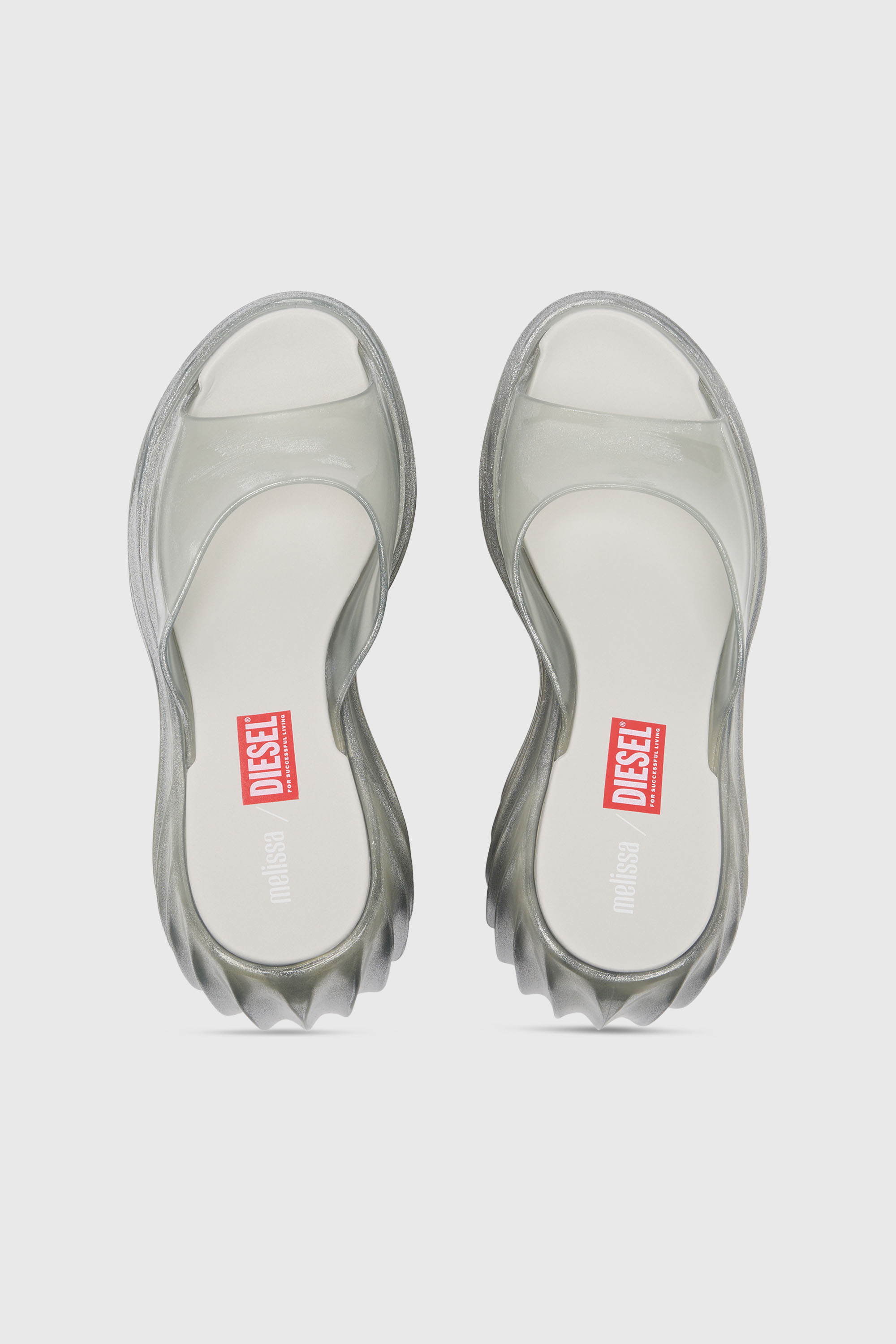 Diesel - MELISSA QUANTUM PLATFORM, Mule platform in Melflex&reg; Donna in Argento - 4