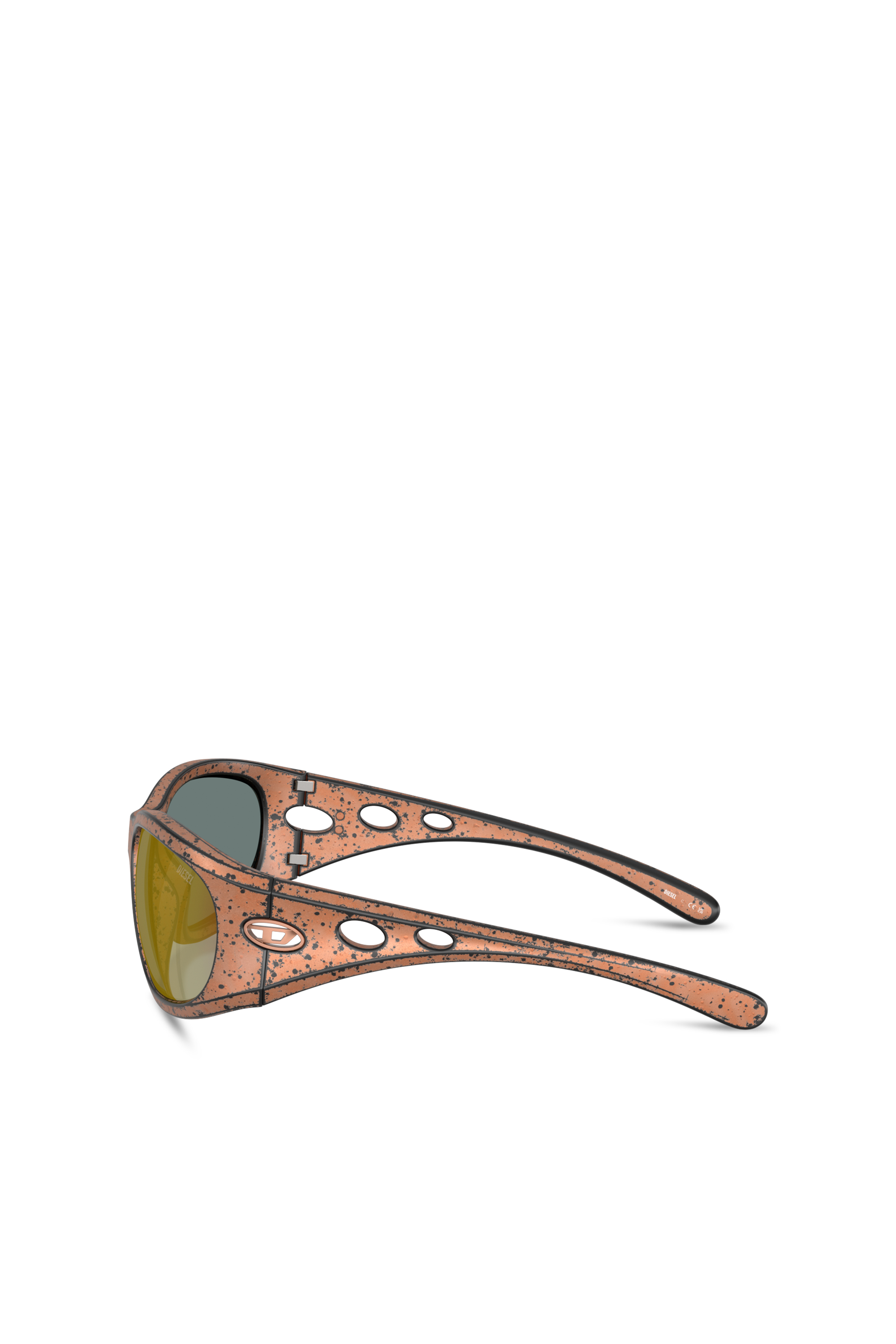 Diesel - 0DL3012U, Occhiali da sole rettangolari Unisex in Marrone - 3