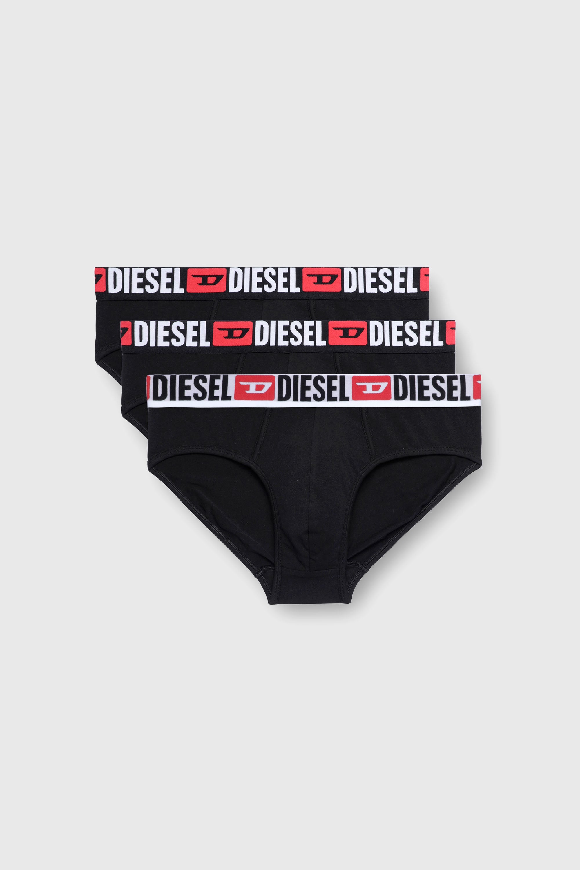 Diesel - UMBR-ANDRETHREEPACK, Set da tre slip a tinta unita Uomo in Nero - 2