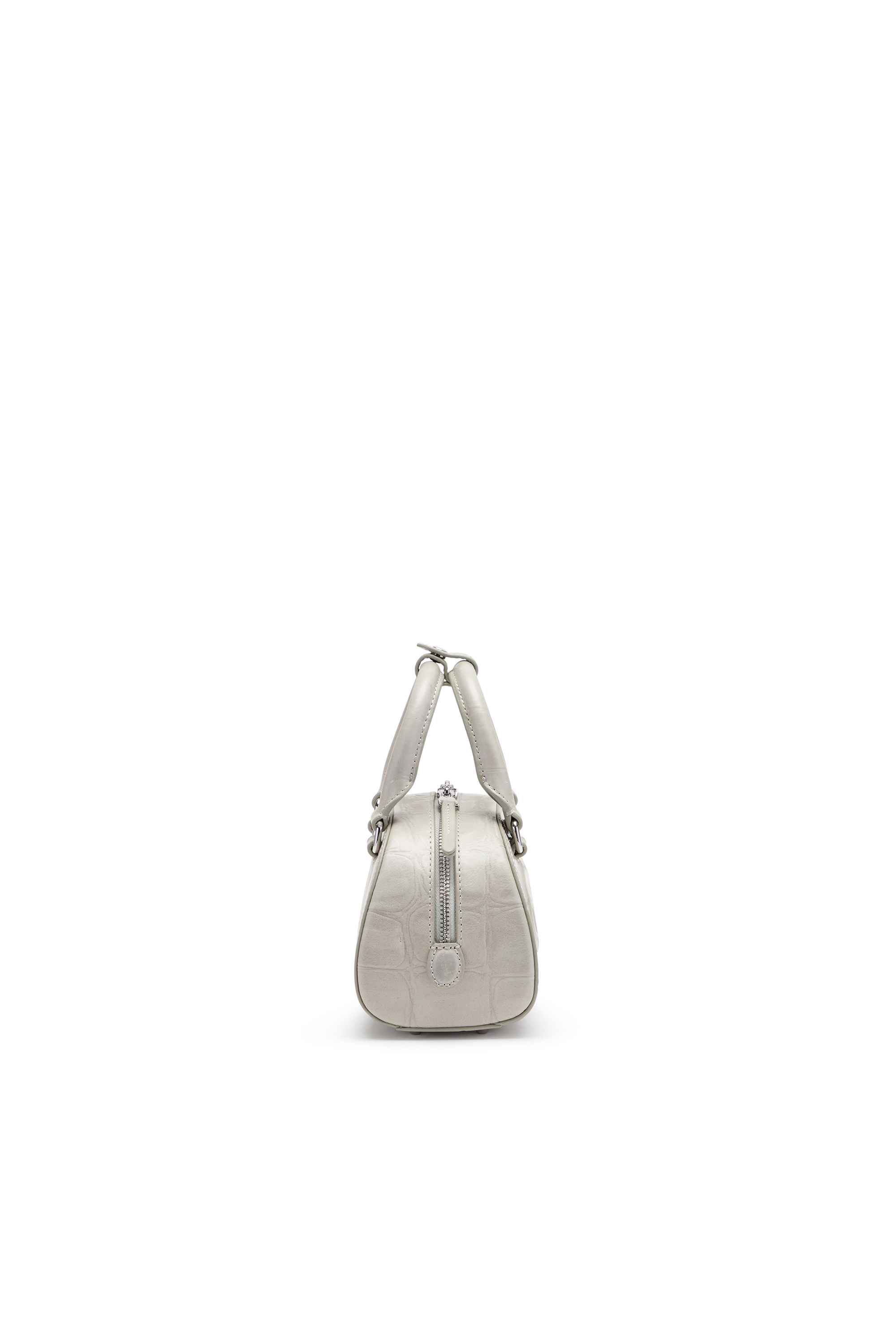 Diesel - 1DR DOME CROSSBODY, 1DR Dome-Borsa bowling mini in pelle effetto coccodrillo Donna in Grigio - 4