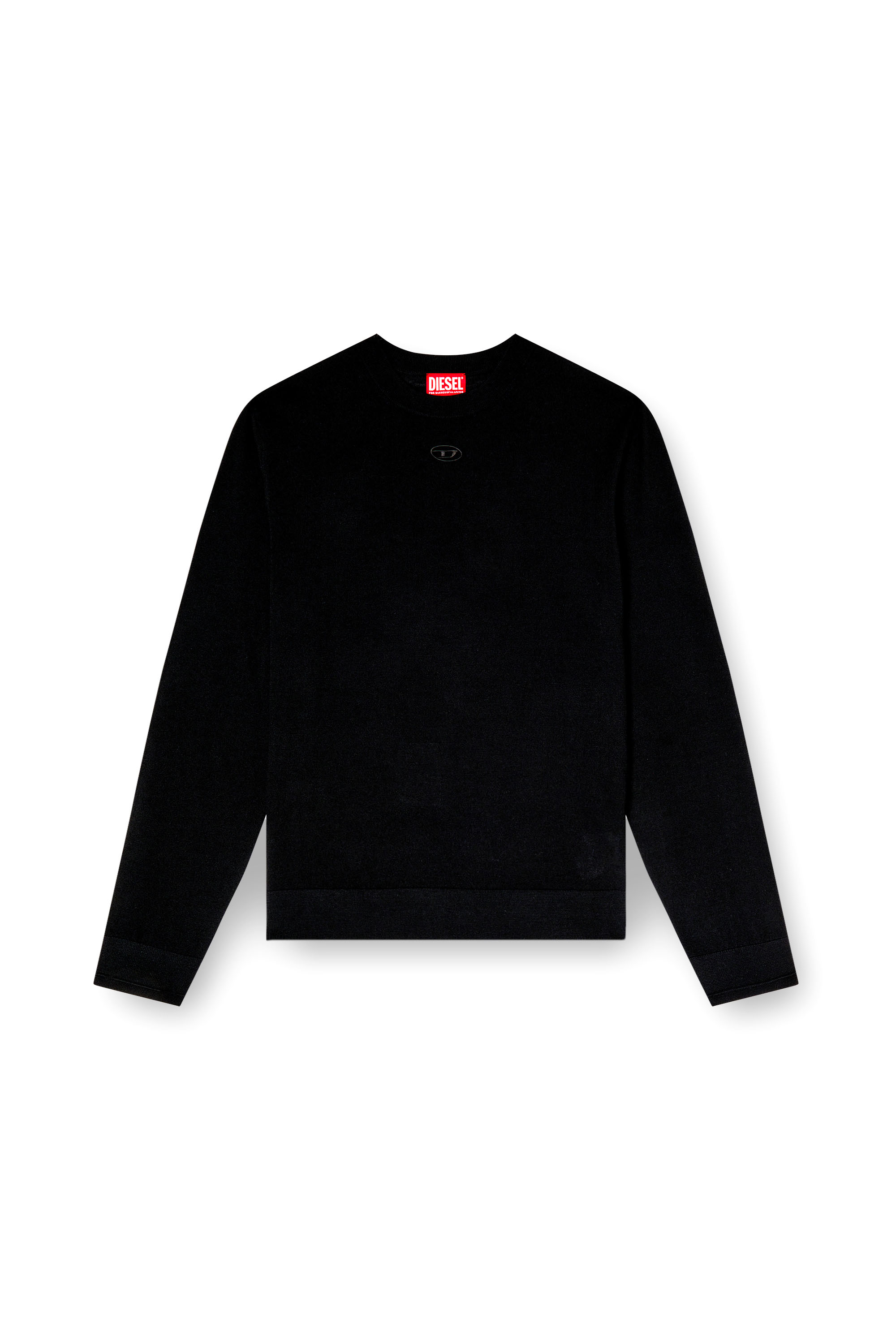 Diesel - K-VALIAM, Maglia in lana con logo cut-out Uomo in Nero - 3