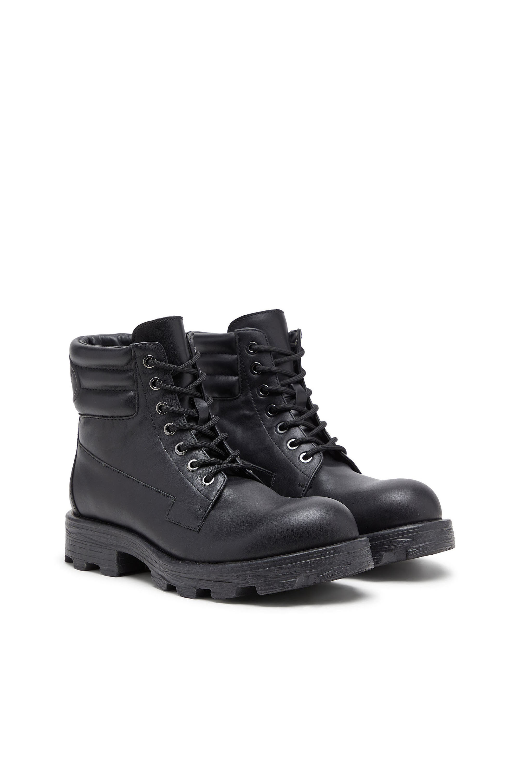 Diesel - D-HAMMER LACE UP, D-Hammer - Stivaletti in pelle Uomo in Nero - 2
