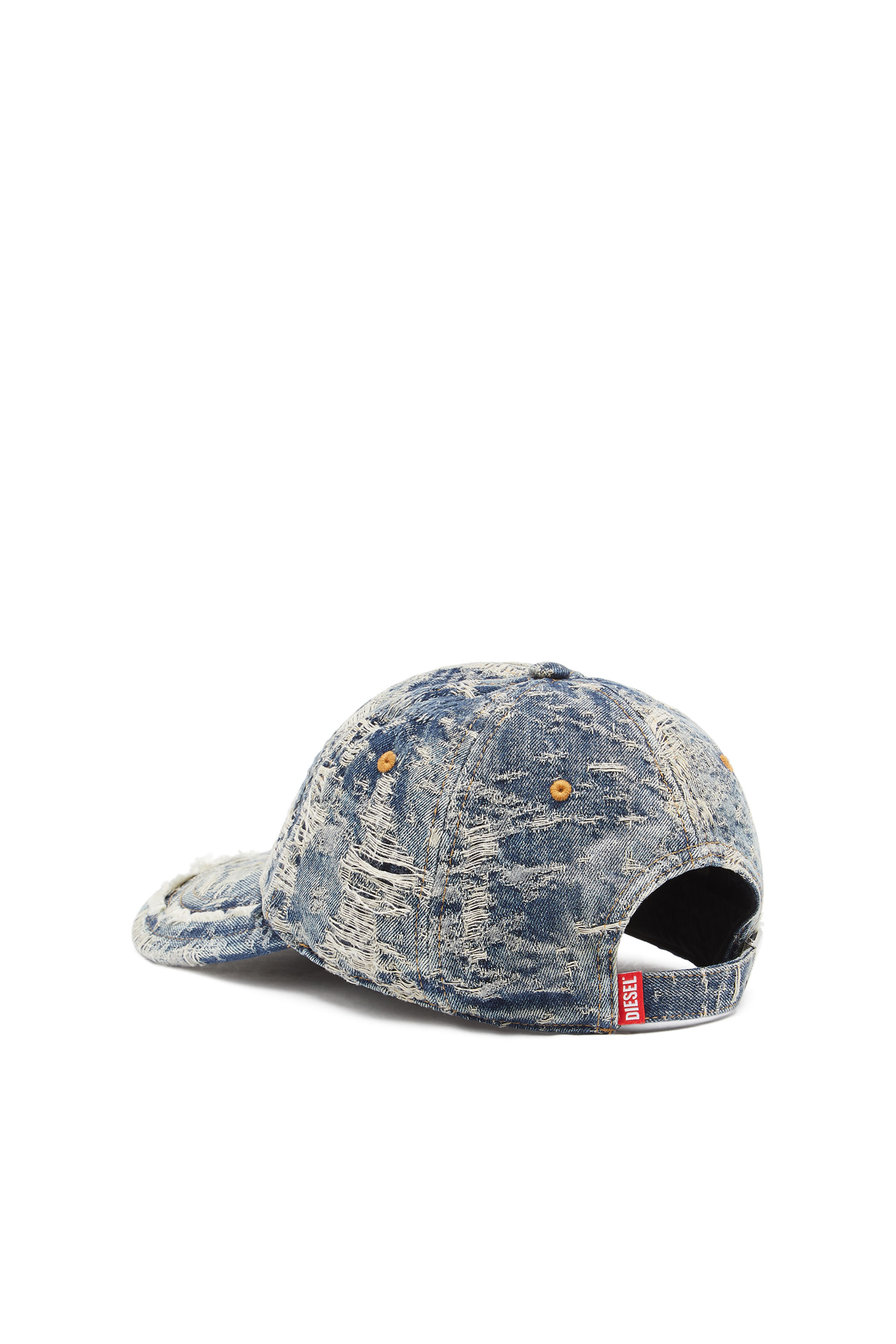 Diesel - C-ARMELO, Cappello da baseball in denim distressed Uomo in Blu - 2